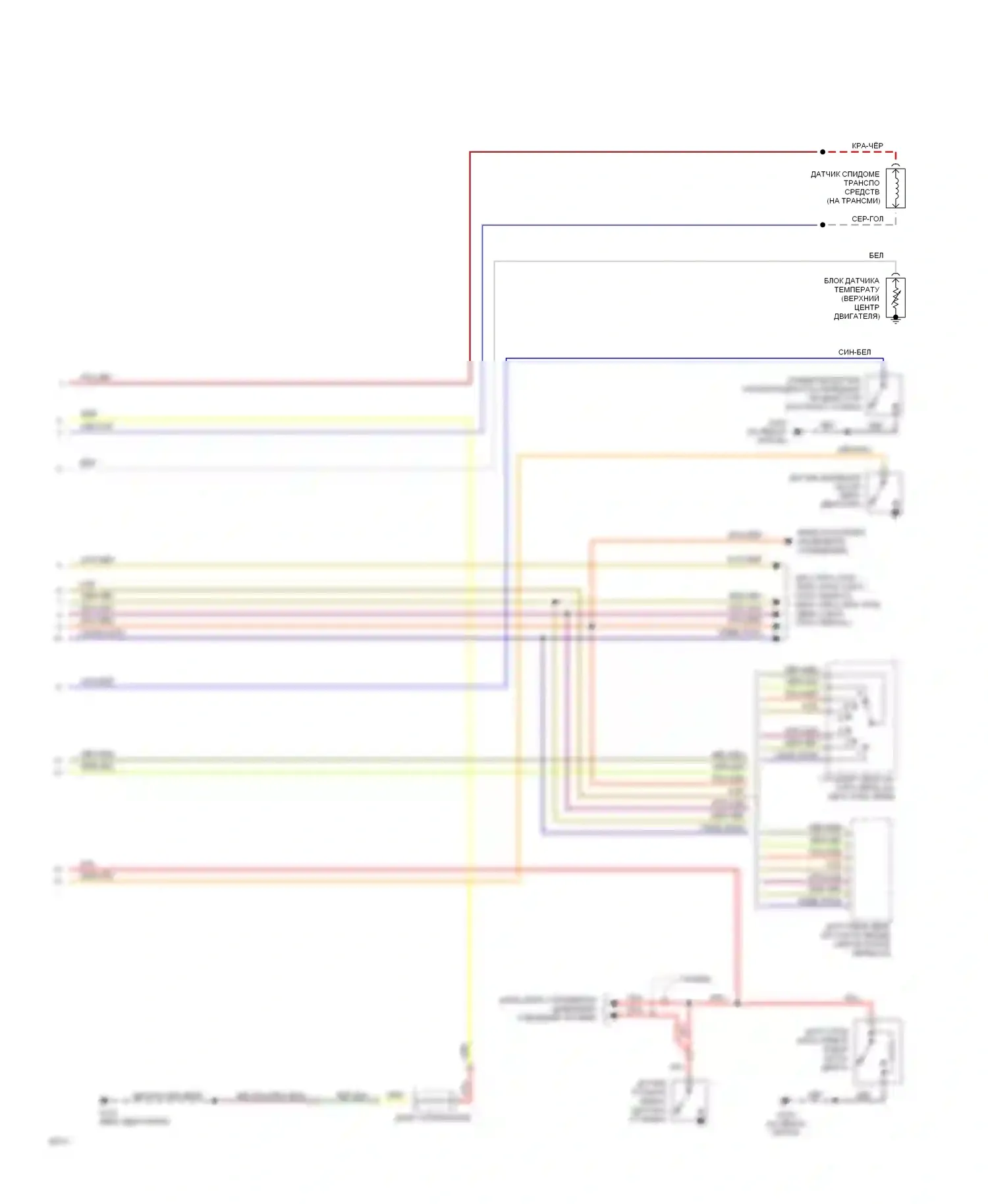 626 Mazda GD (1987-1996): Электросхема приборной панели (2 из 2) 