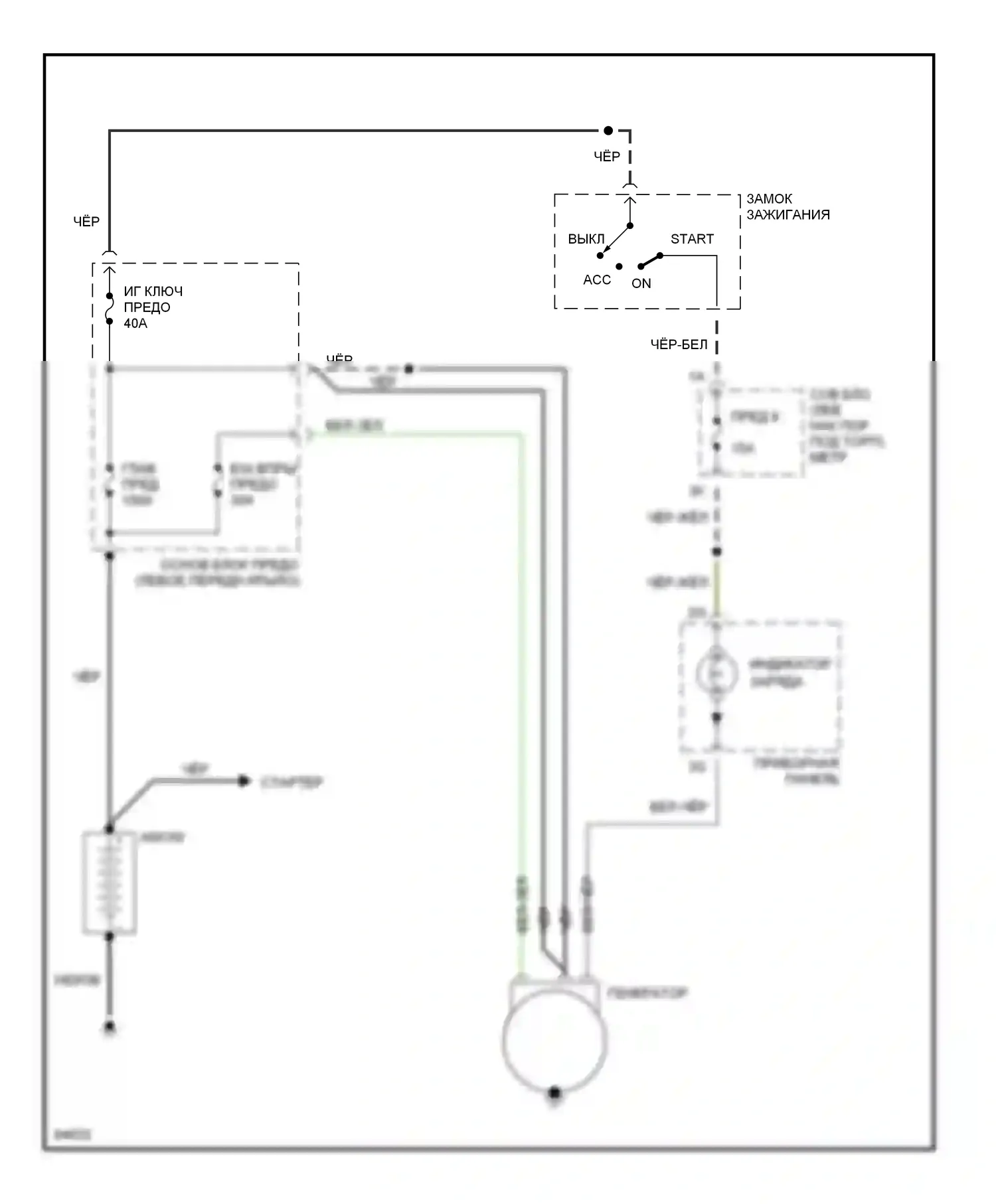 626 Mazda GE (1991-1997): Электросхема генератора 