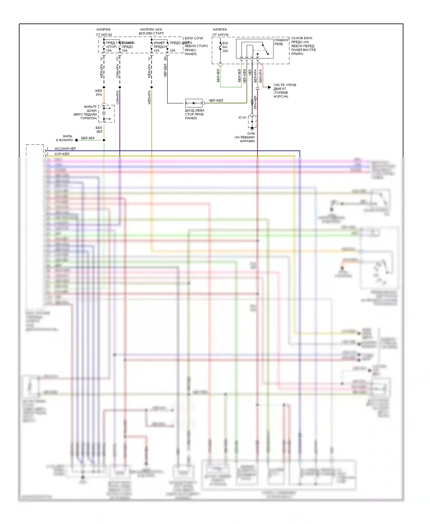626 Mazda GF (1997-2002): 2.0л, электросхема акпп 