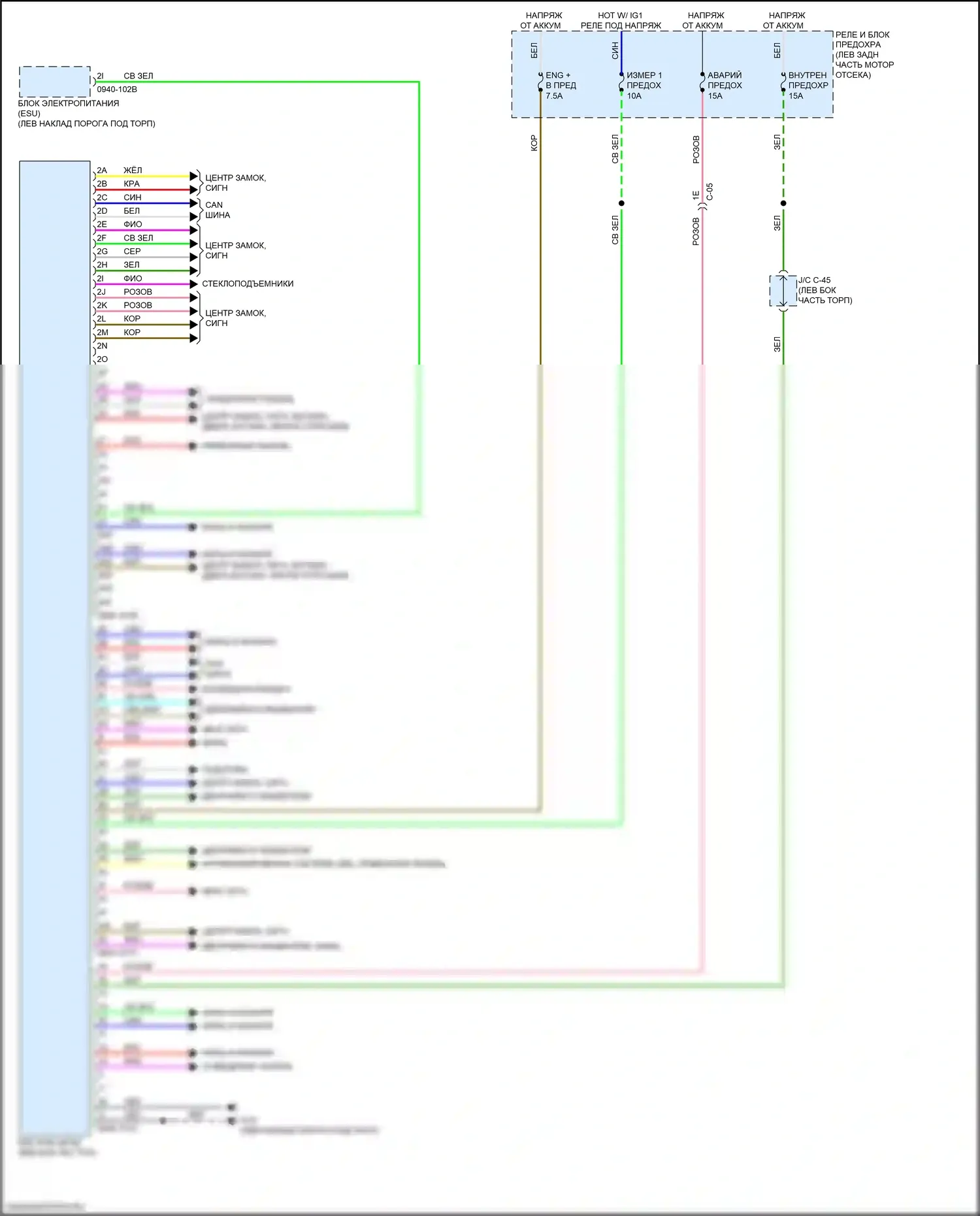 CX-3 Mazda I рестайлинг (2018-2024): Электросхема блока управления кузовом 