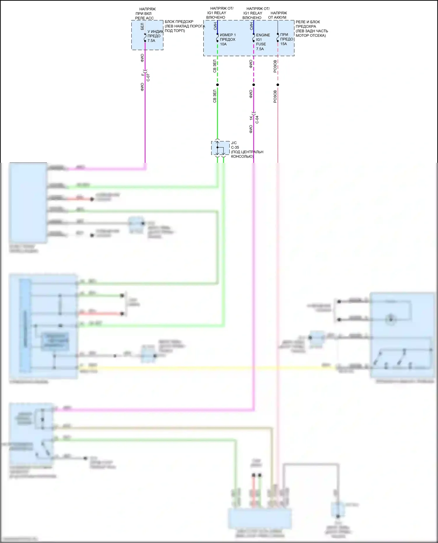 CX-3 Mazda I рестайлинг (2018-2024): Электросхема блокировки селектора 