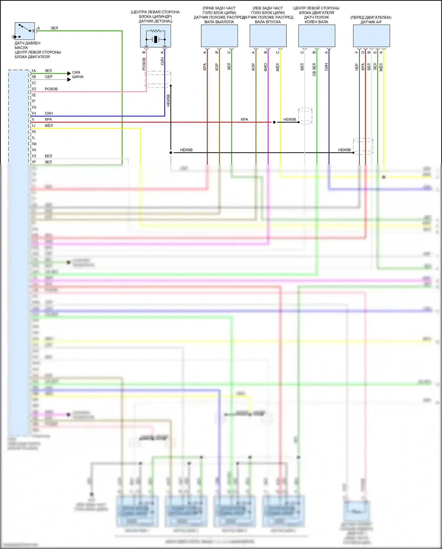 CX-3 Mazda I рестайлинг (2018-2024): Электросхема двигателя 2.0l skyactiv, без клапана управления охлаждающей жидкостью (1 из 5) 