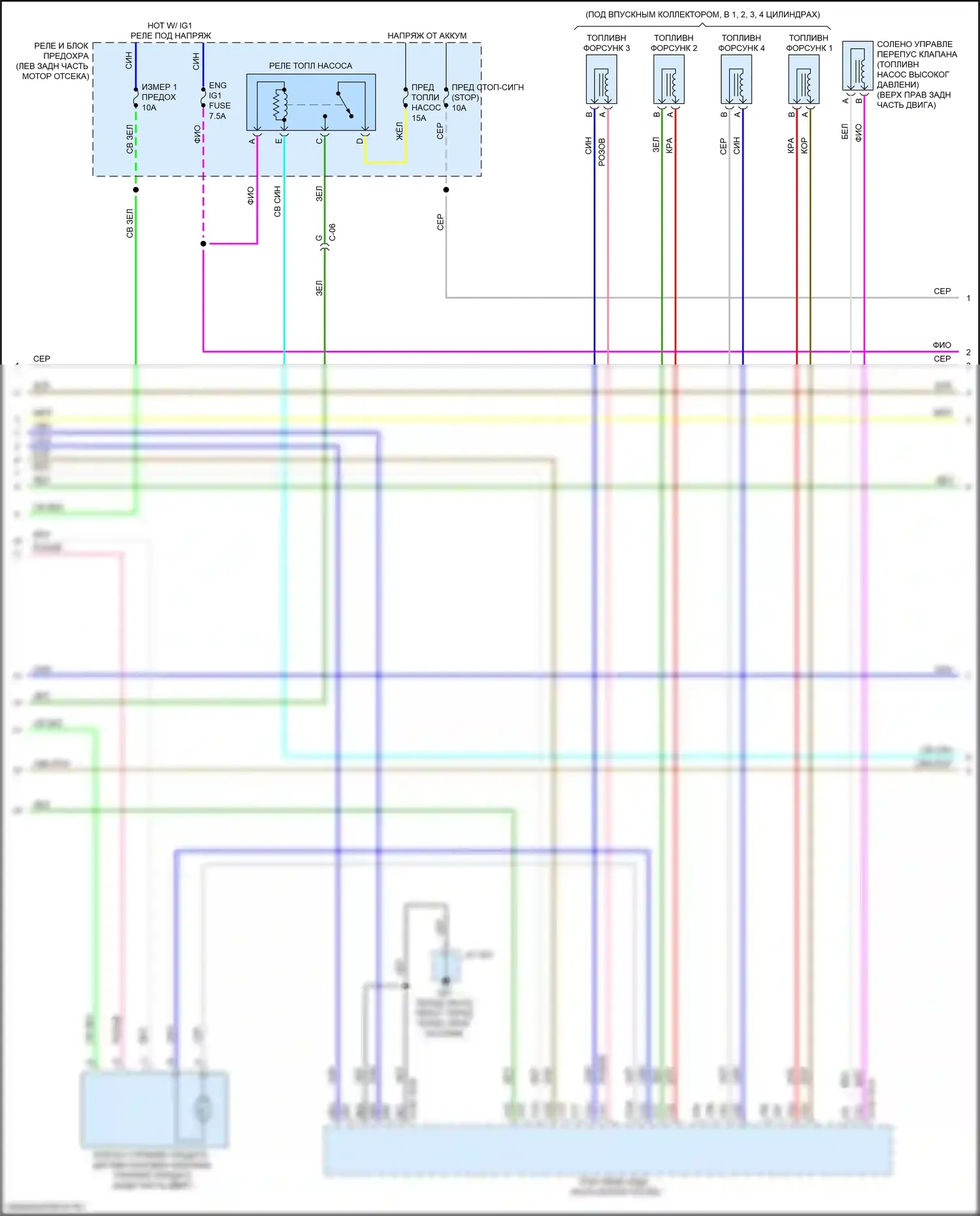 CX-3 Mazda I рестайлинг (2018-2024): Электросхема двигателя 2.0l skyactiv, с клапаном управления охлаждающей жидкостью (4 из 5) 
