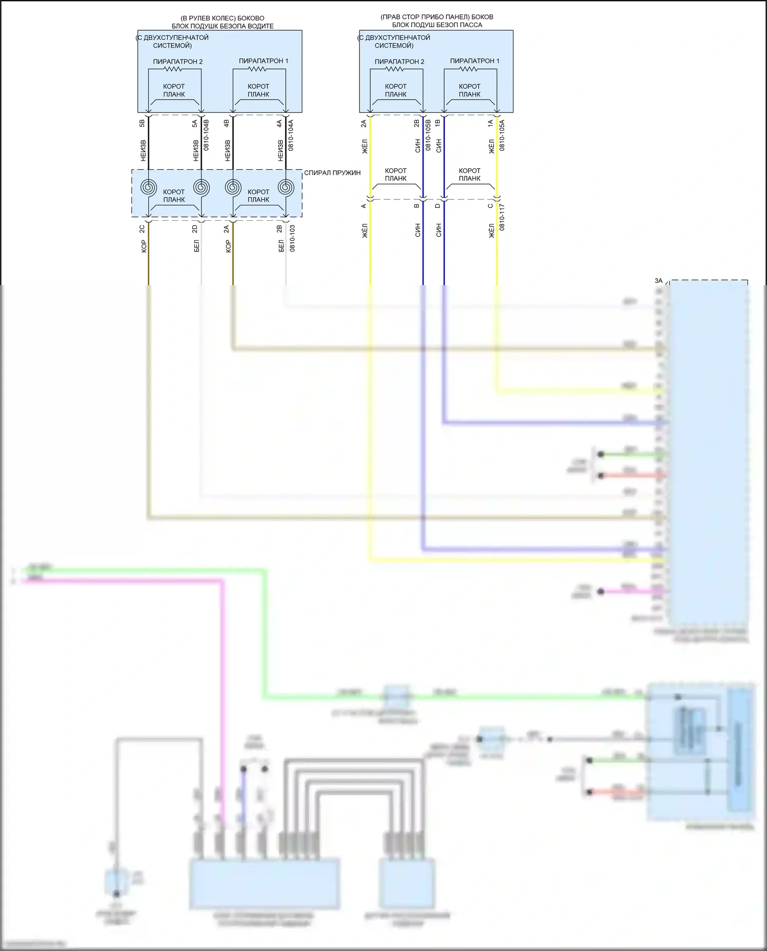 CX-3 Mazda I рестайлинг (2018-2024): Электросхема подушек безопасности (3 из 3) 