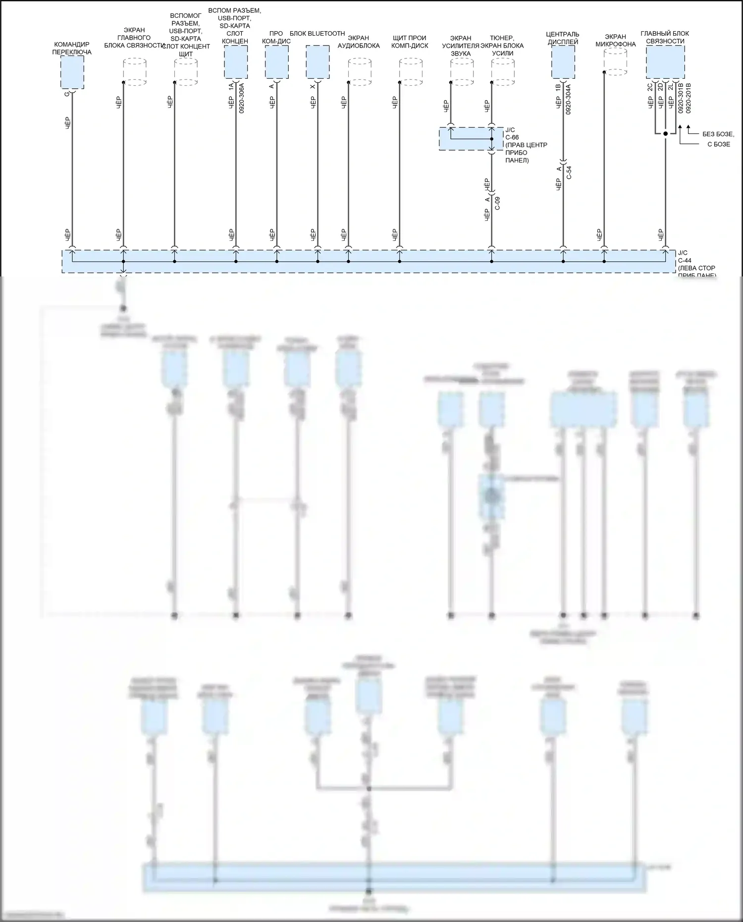 CX-3 Mazda I рестайлинг (2018-2024): Электросхема точек подключения масс (1 из 4) 