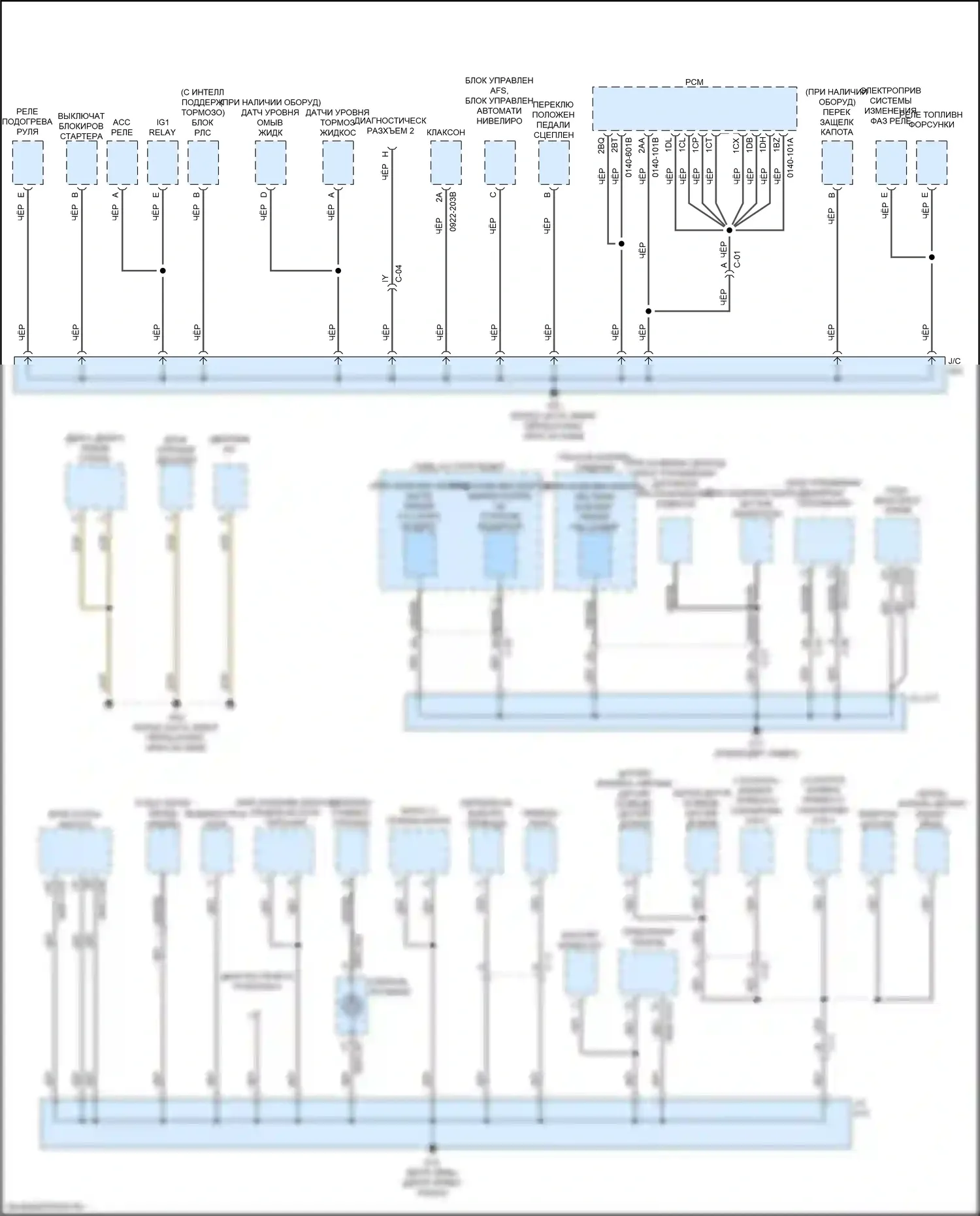 CX-3 Mazda I рестайлинг (2018-2024): Электросхема точек подключения масс (2 из 4) 