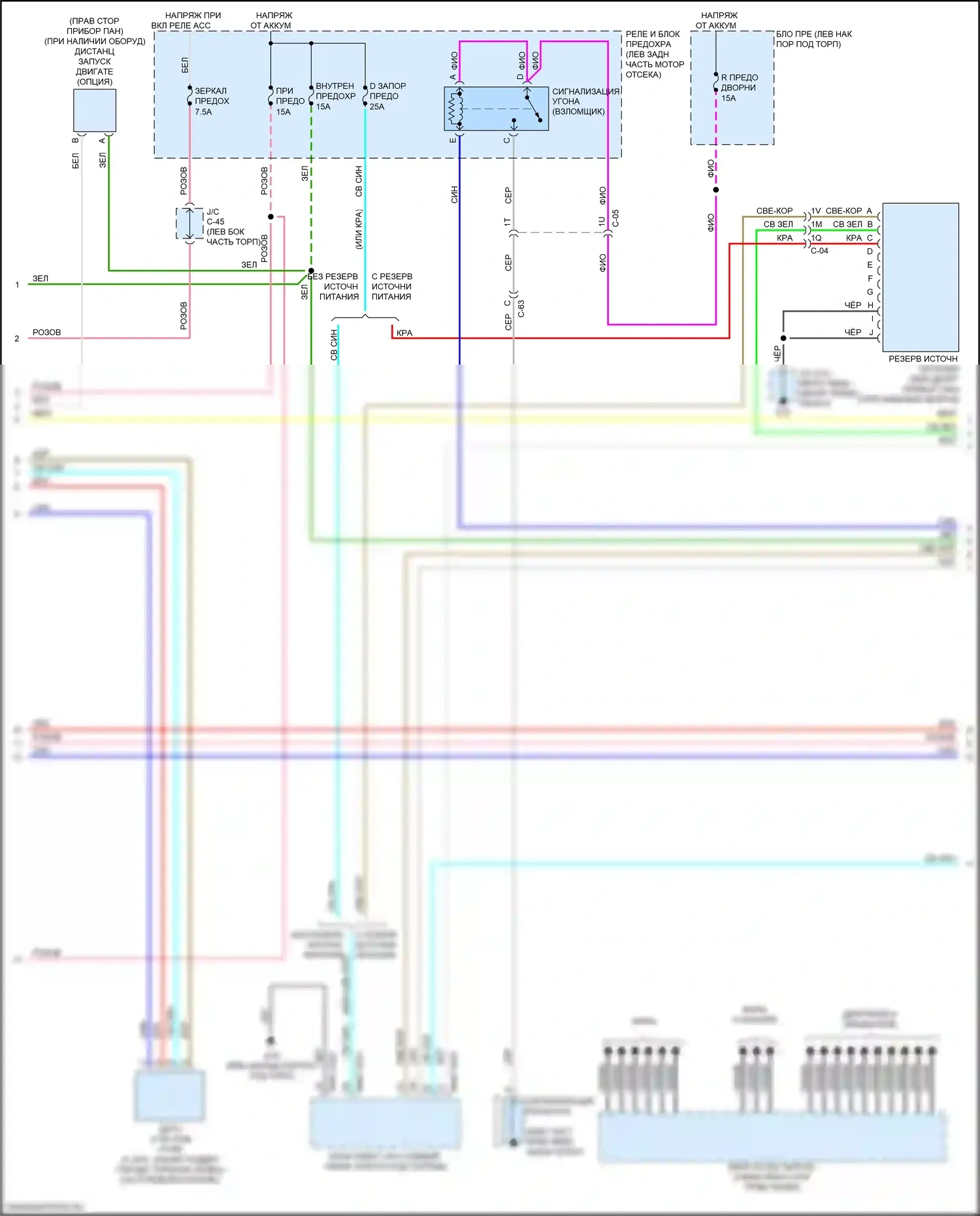 CX-3 Mazda I рестайлинг (2018-2024): Электросхема центрального замка (2 из 5) 