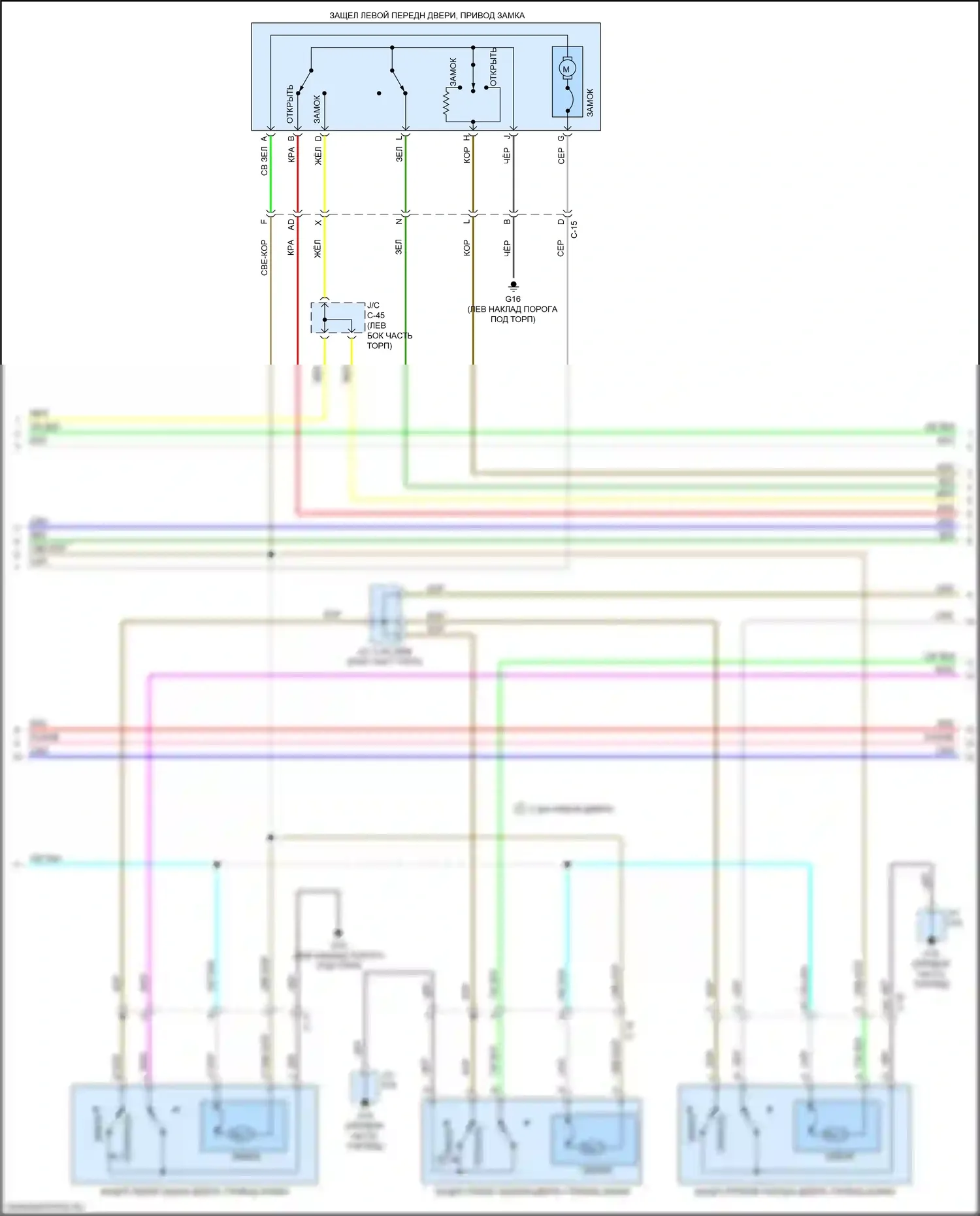 CX-3 Mazda I рестайлинг (2018-2024): Электросхема центрального замка (3 из 5) 