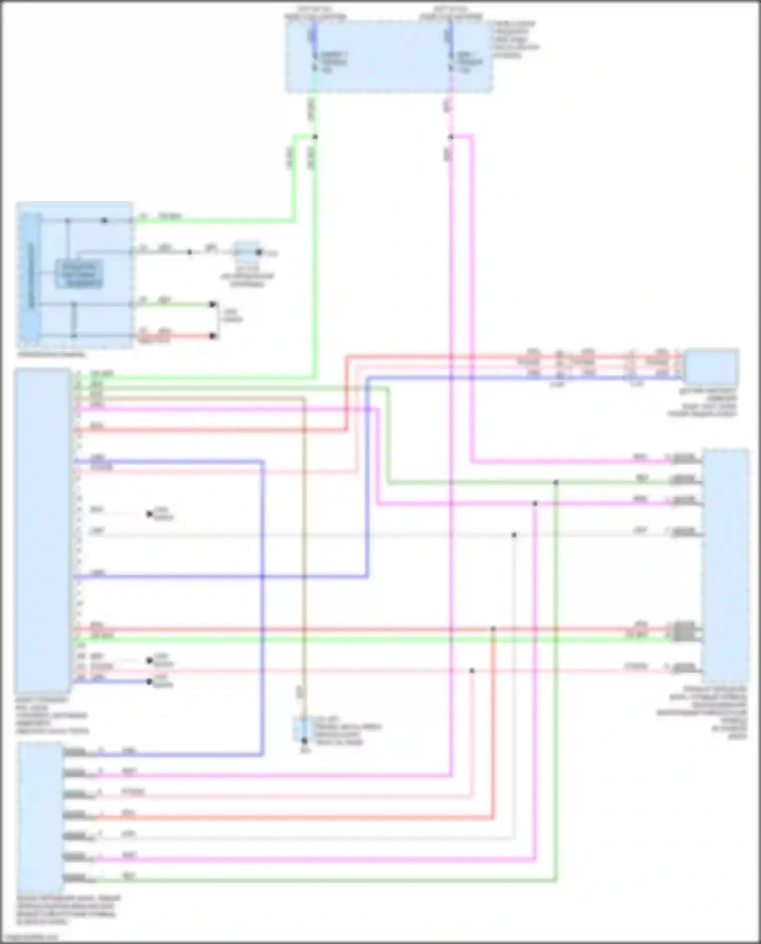 Электросхема подключения блока управления afs, блока управления автоматического нивелирования для Mazda CX-3 I (2015-2018)