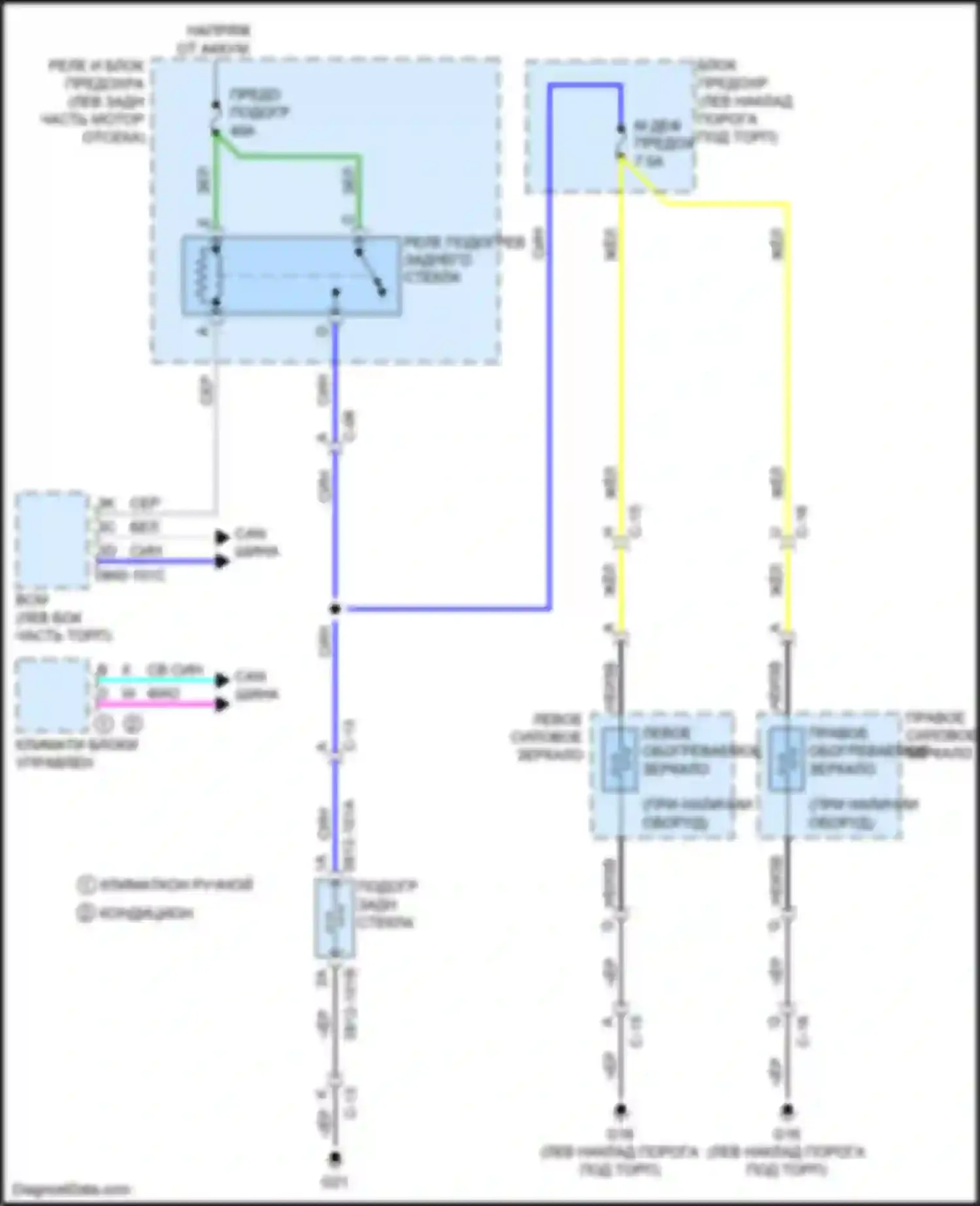 Электросхема подключения c-13 для Mazda CX-3 I (2015-2018)