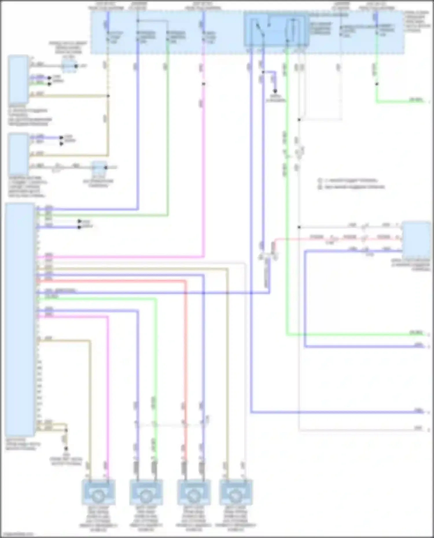 Электросхема подключения дск ху/смотрящего для Mazda CX-3 I (2015-2018)