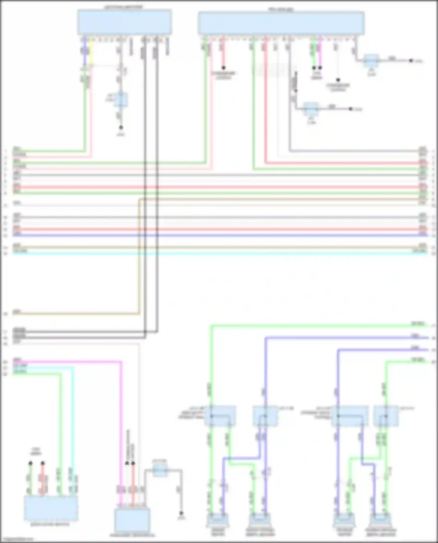 Электросхема подключения левой передней двери динамика для Mazda CX-3 I (2015-2018)