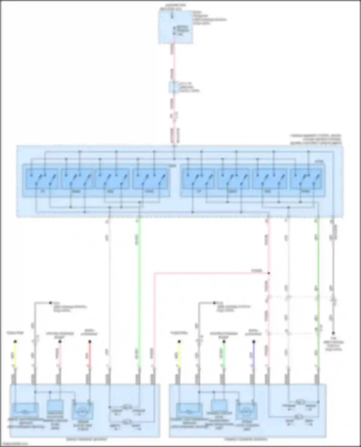Электросхема подключения левого силового зеркала для Mazda CX-3 I (2015-2018)