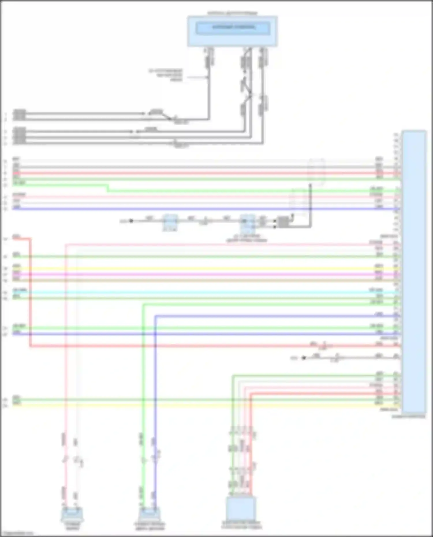 Электросхема подключения синего провода для Mazda CX-3 I (2015-2018)