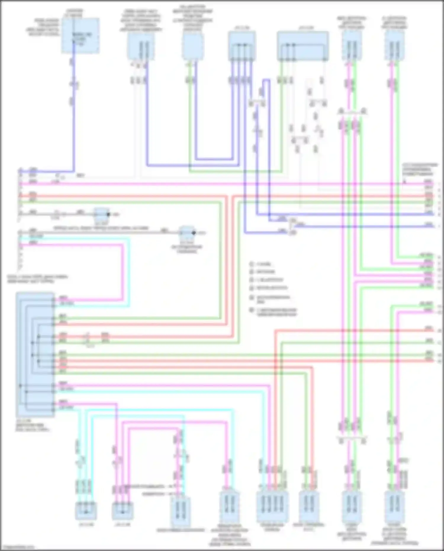 Электросхема подключения светло синего провода для Mazda CX-3 I (2015-2018)