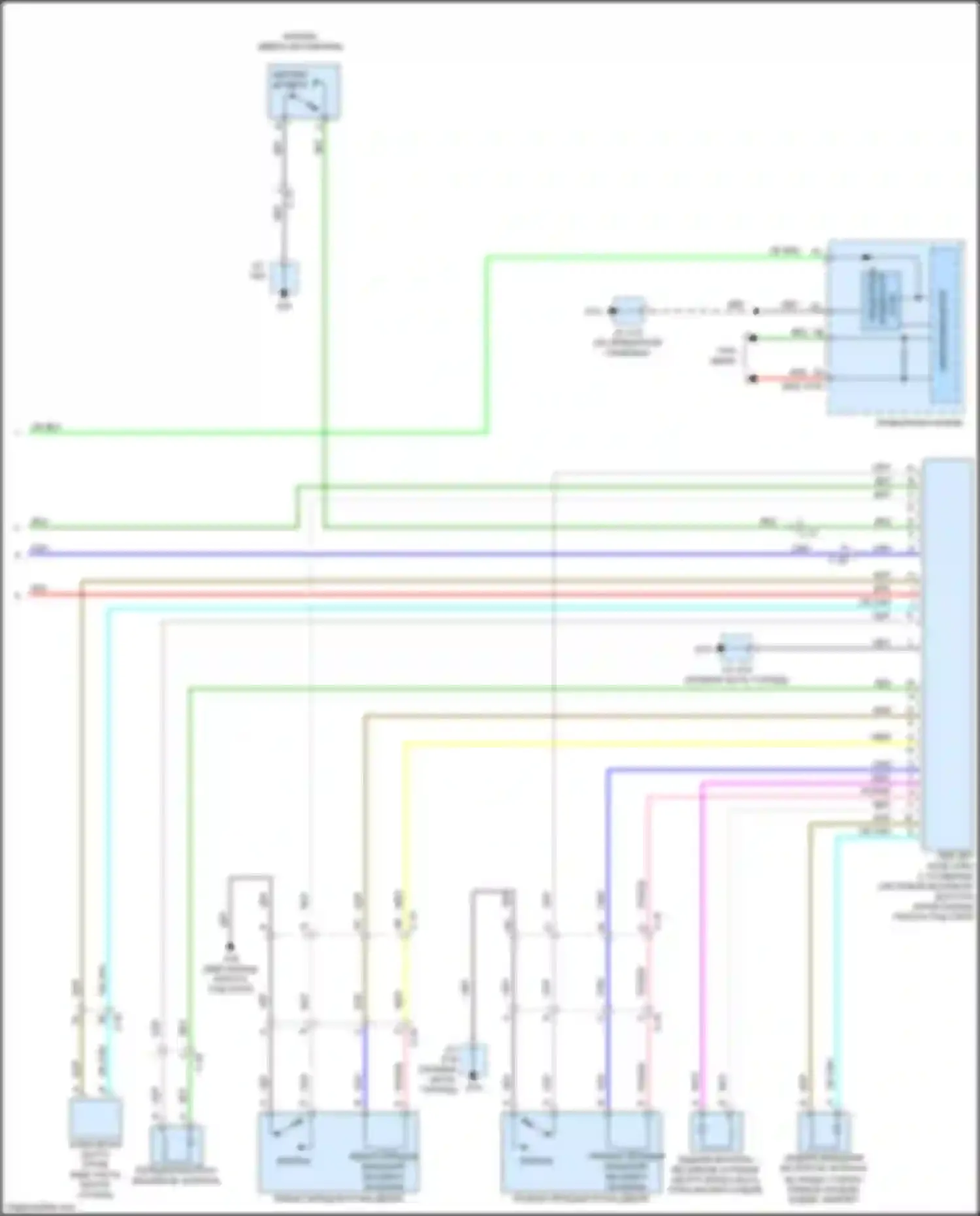 Электросхема подключения светло синего провода для Mazda CX-3 I (2015-2018)