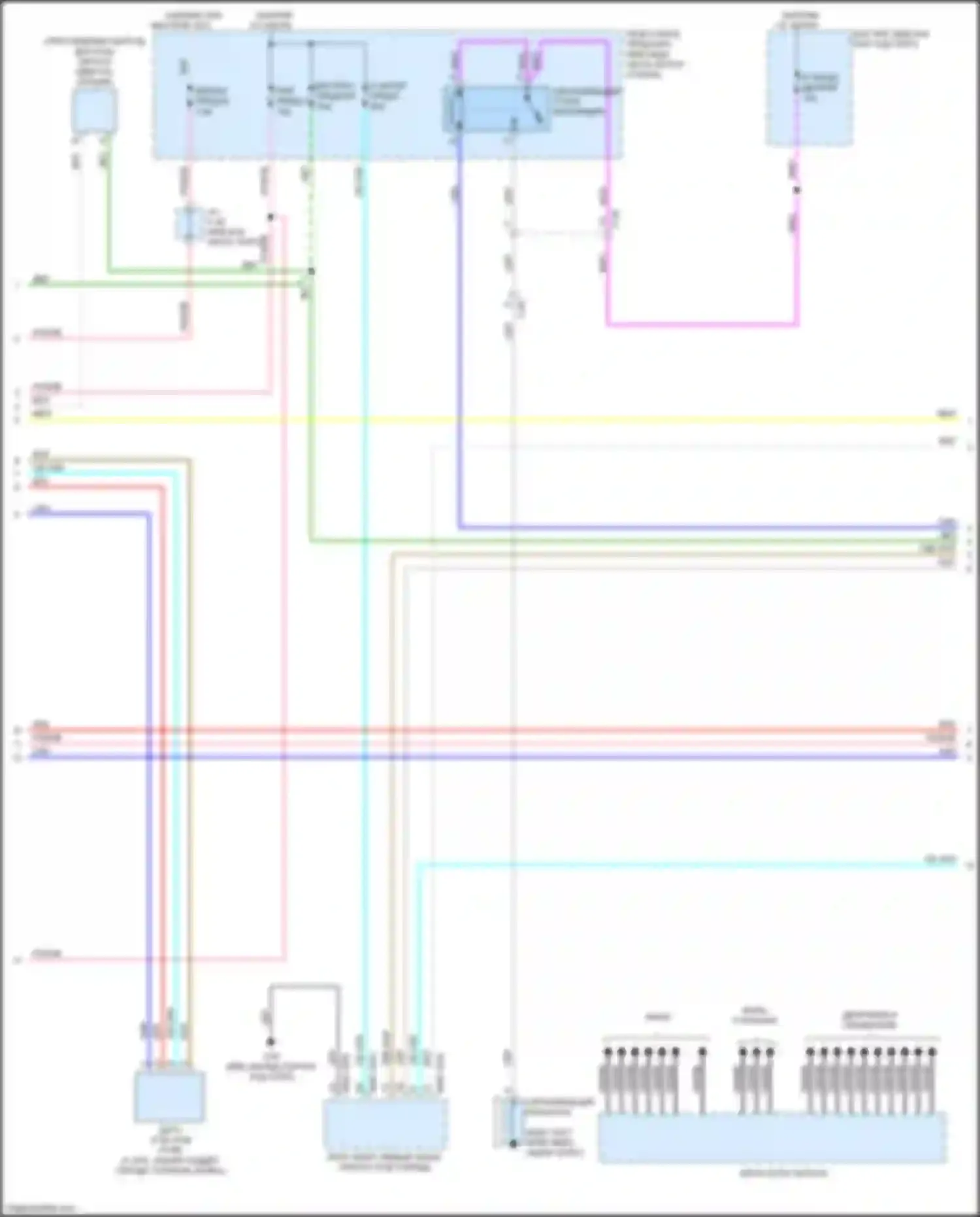 Электросхема подключения задней части арки левого заднего колеса для Mazda CX-3 I (2015-2018)
