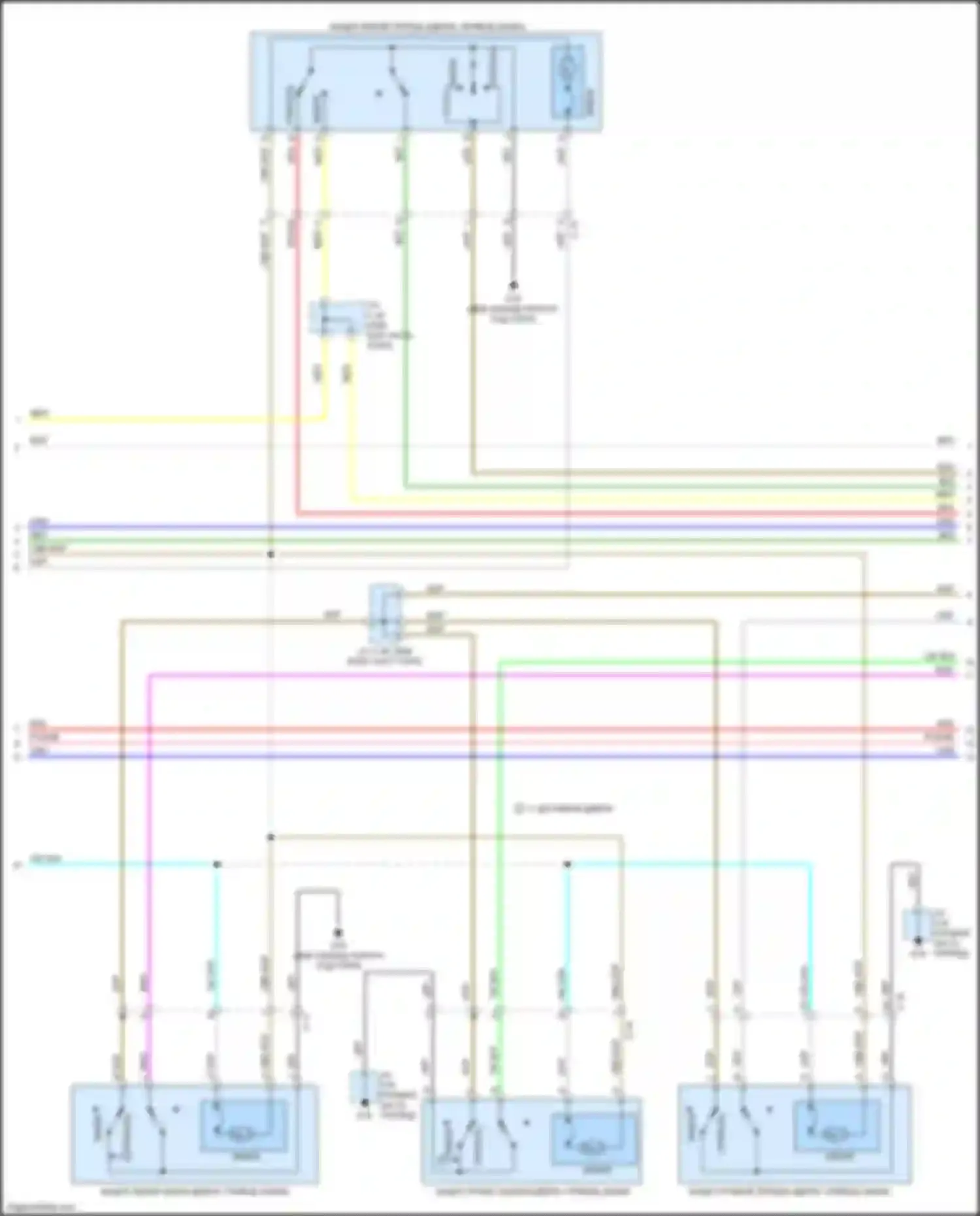 Электросхема подключения защёлки левой передней двери, привода замка для Mazda CX-3 I (2015-2018)