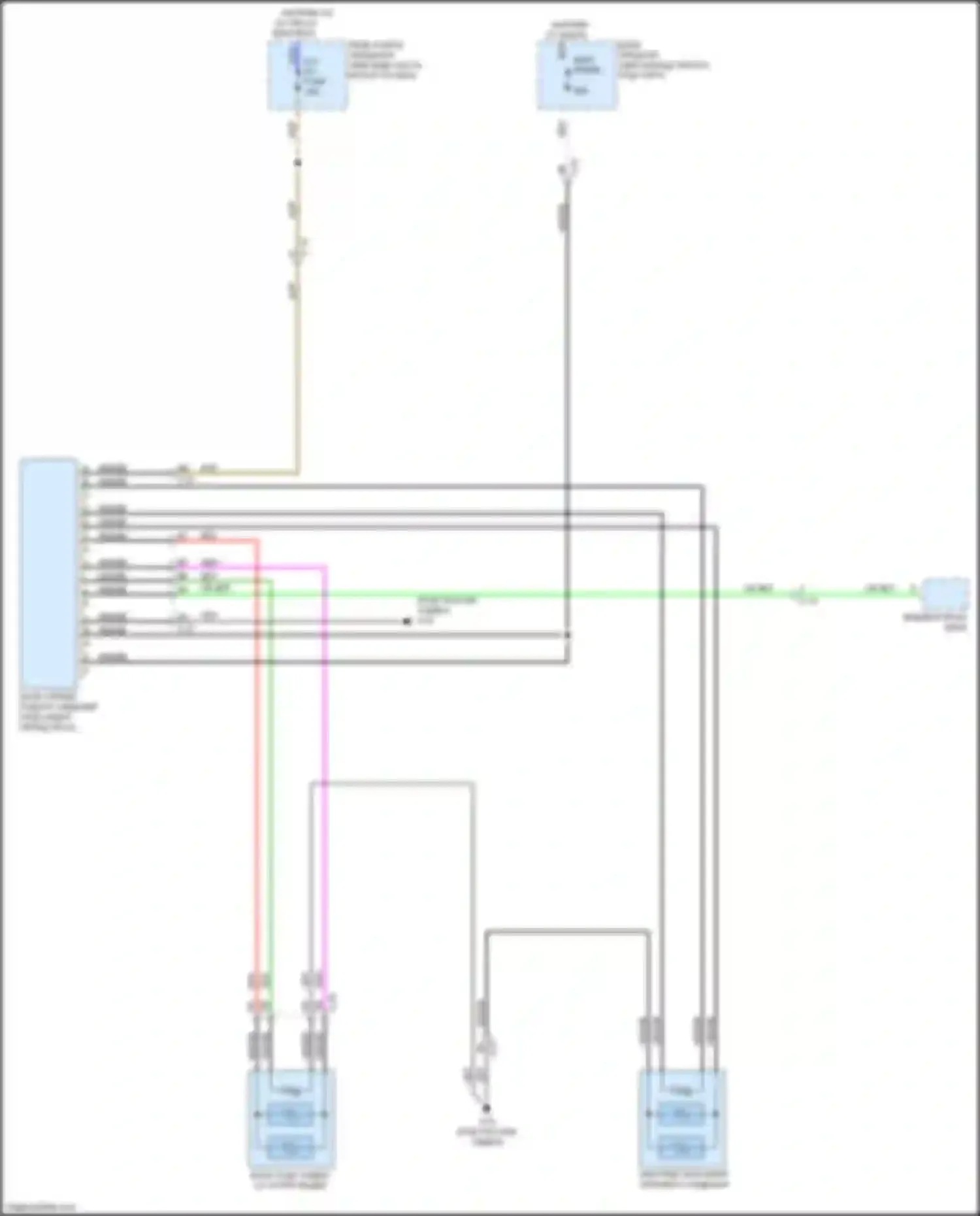 Электросхема подключения зелёного провода для Mazda CX-3 I (2015-2018)