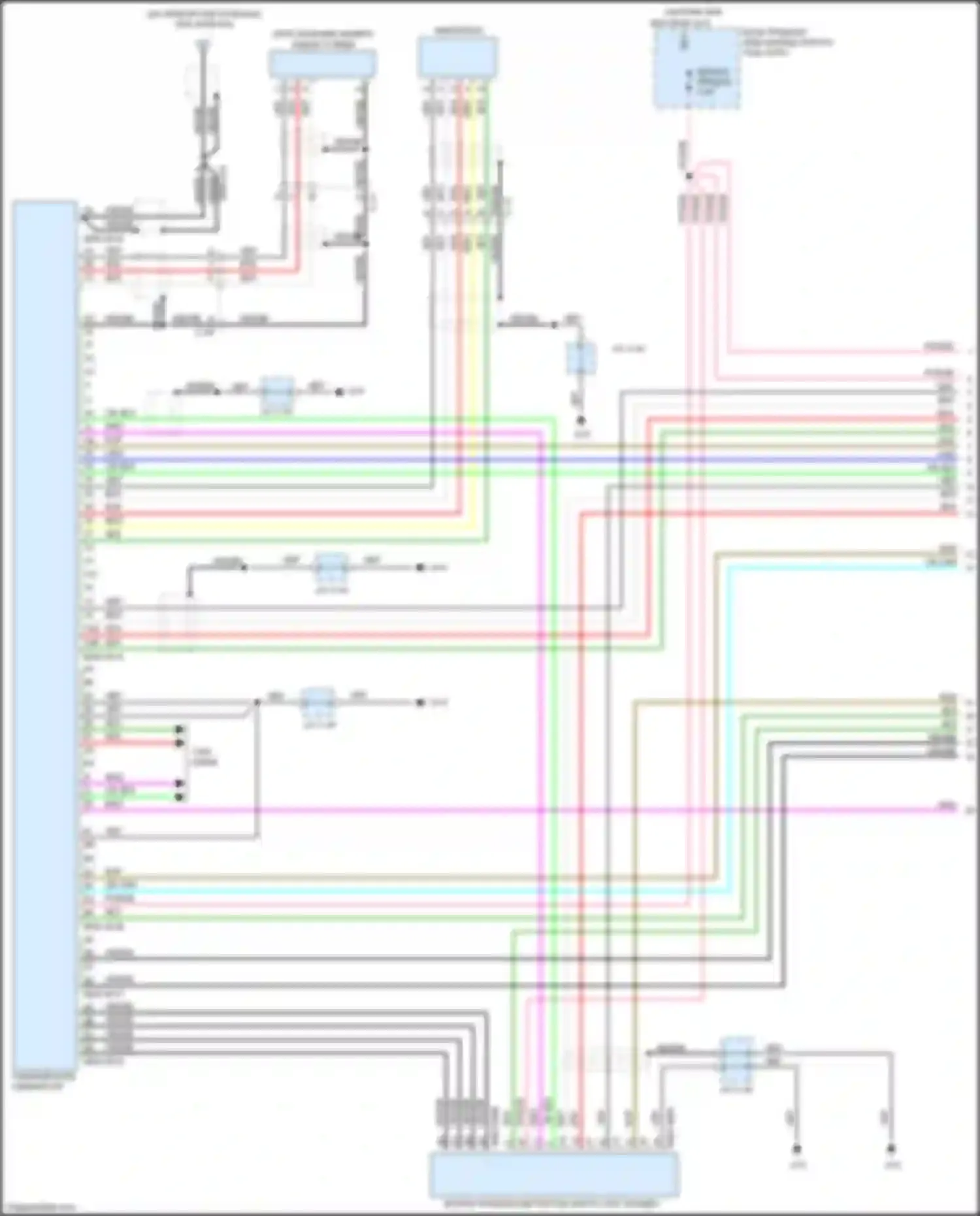 Электросхема подключения зелёного провода для Mazda CX-3 I (2015-2018)