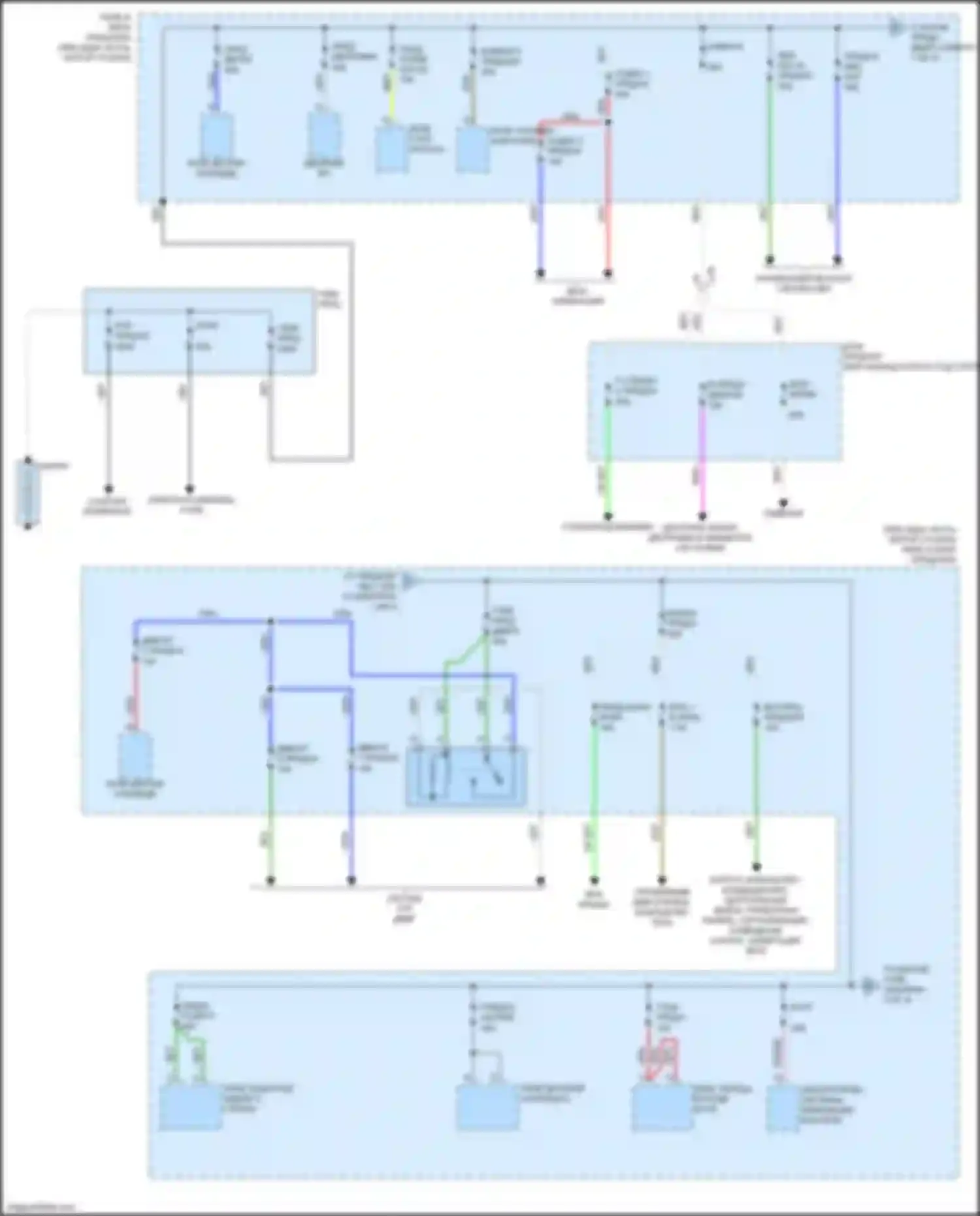 Электросхема подключения жёлтого провода для Mazda CX-3 I (2015-2018)