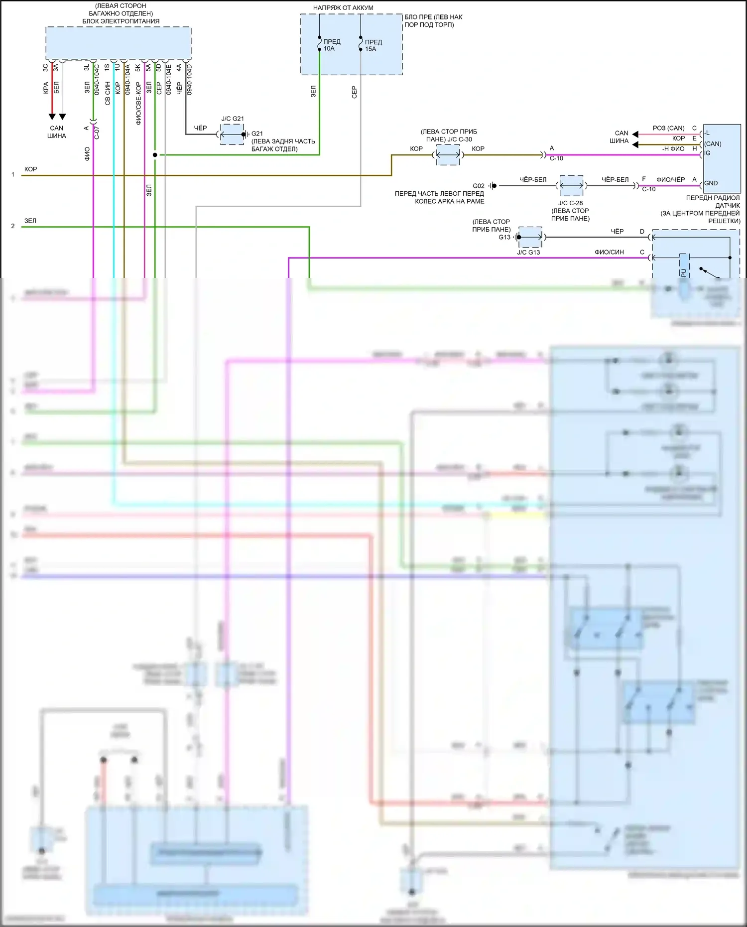 CX-30 Mazda I (2019-2024): Антиблокировочная система abs электросхема (2 из 2) 