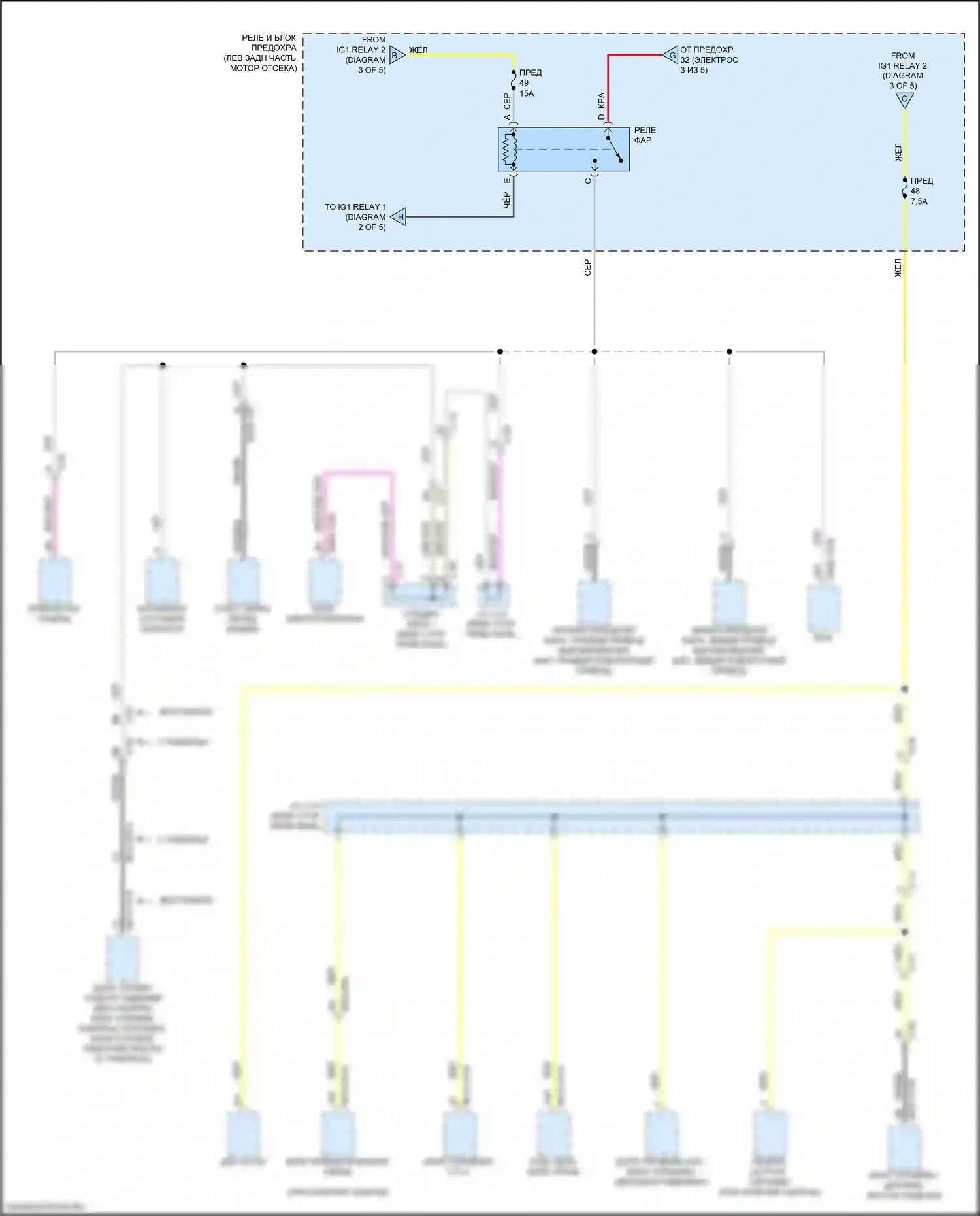 CX-30 Mazda I (2019-2024): Электросхема блока предохранителей реле (4 из 5) 