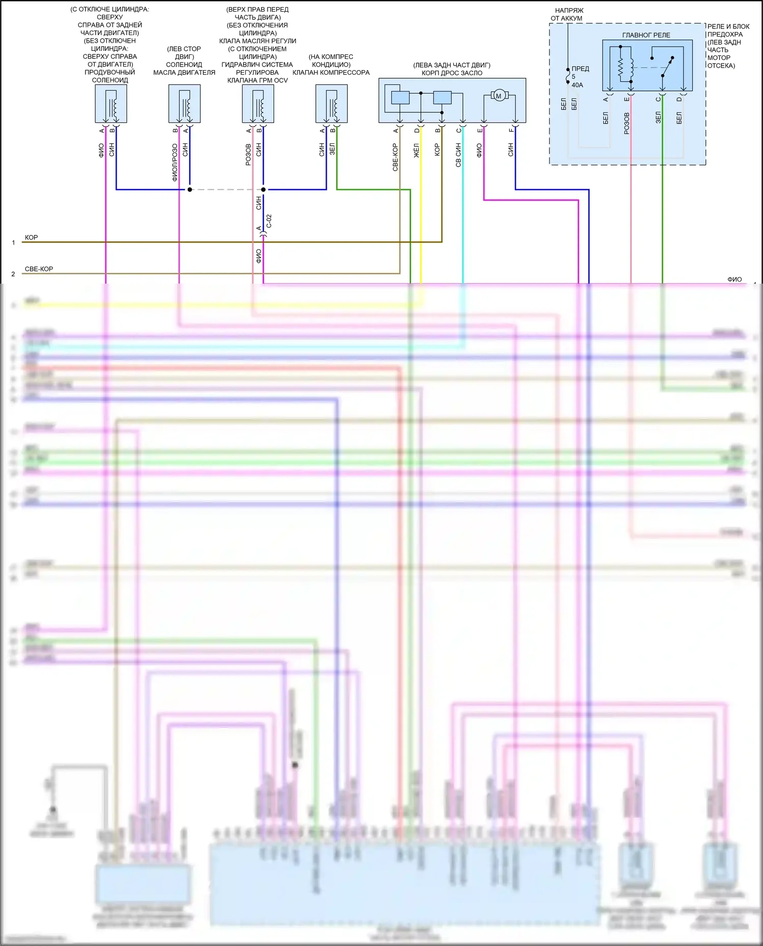 CX-30 Mazda I (2019-2024): Электросхема двигателя 2.5l skyactiv (3 из 6) 