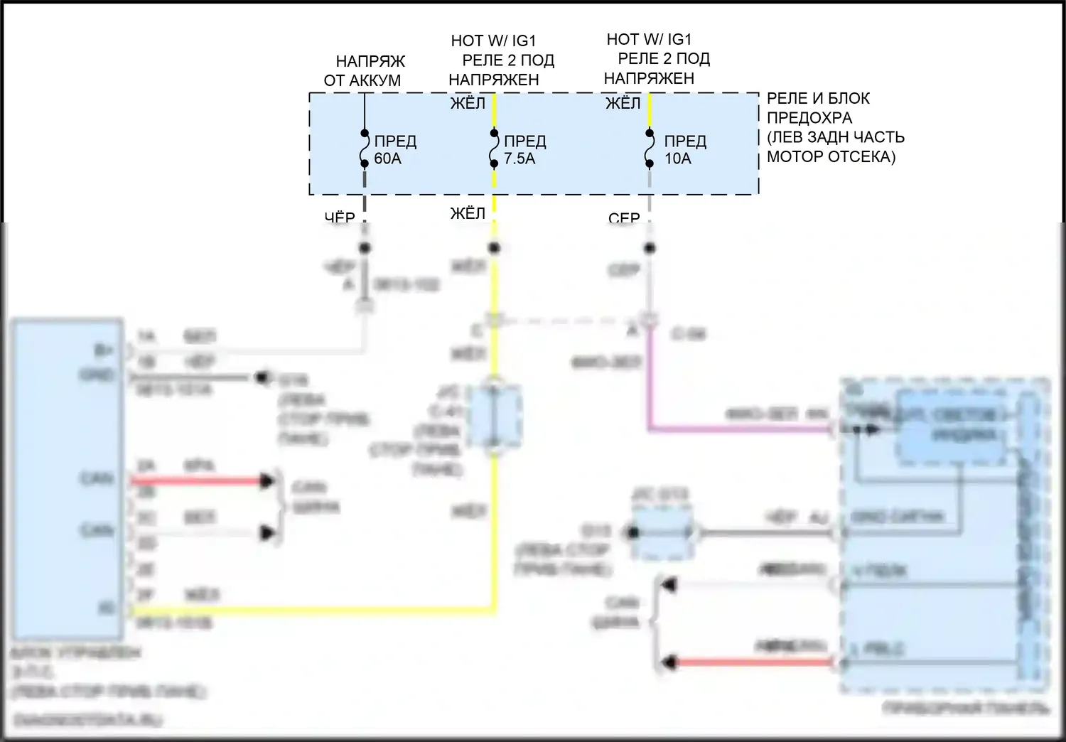 CX-30 Mazda I (2019-2024): Электросхема электроусилителя руля 