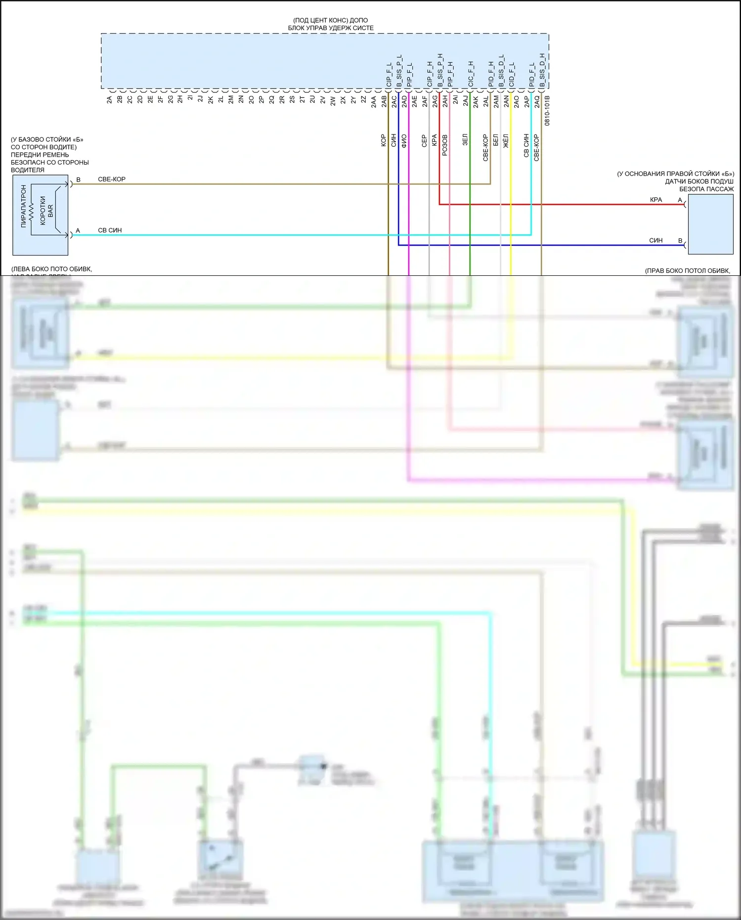 CX-30 Mazda I (2019-2024): Электросхема подушек безопасности (2 из 3) 