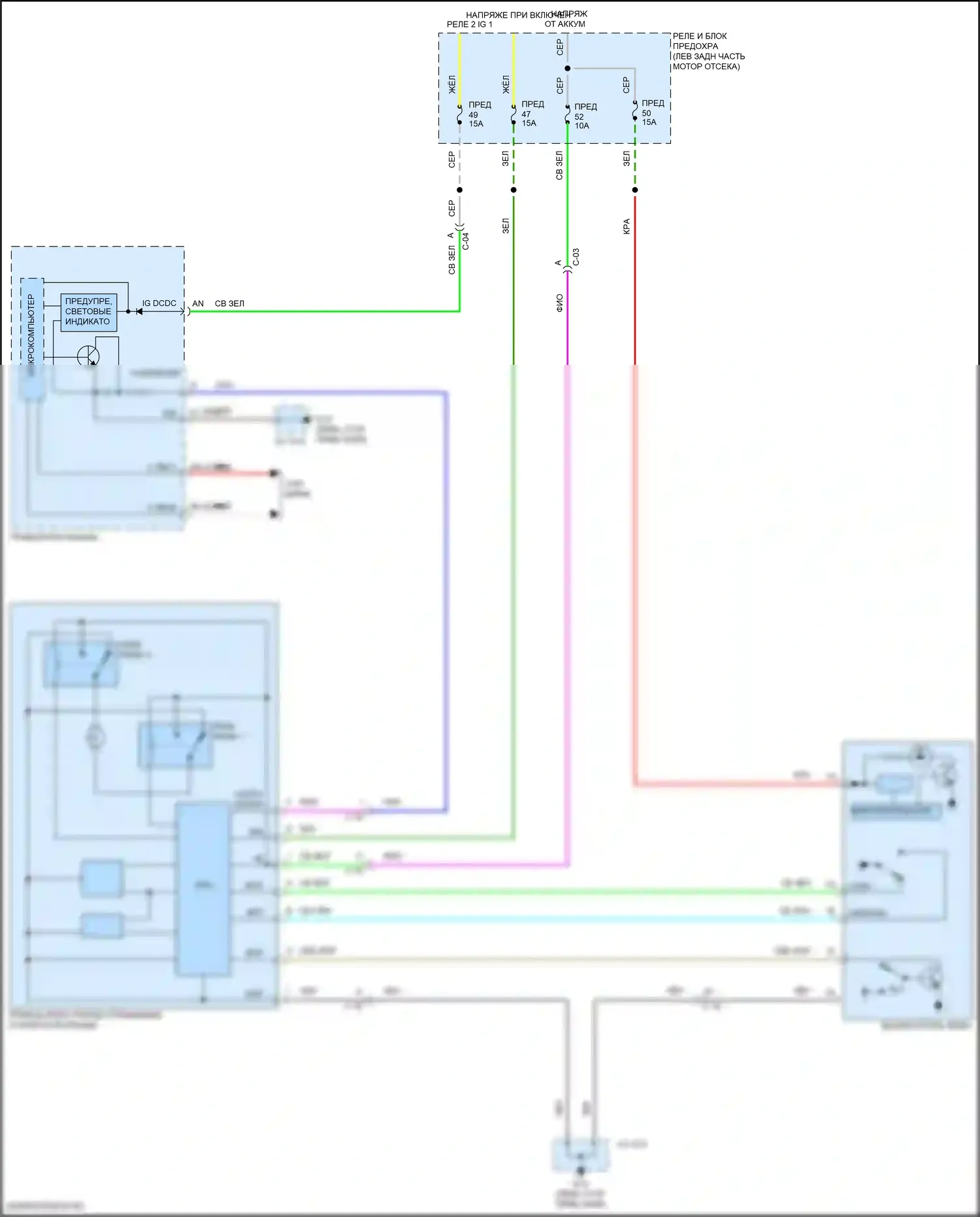 CX-30 Mazda I (2019-2024): Электросхема складной крыши/люка 