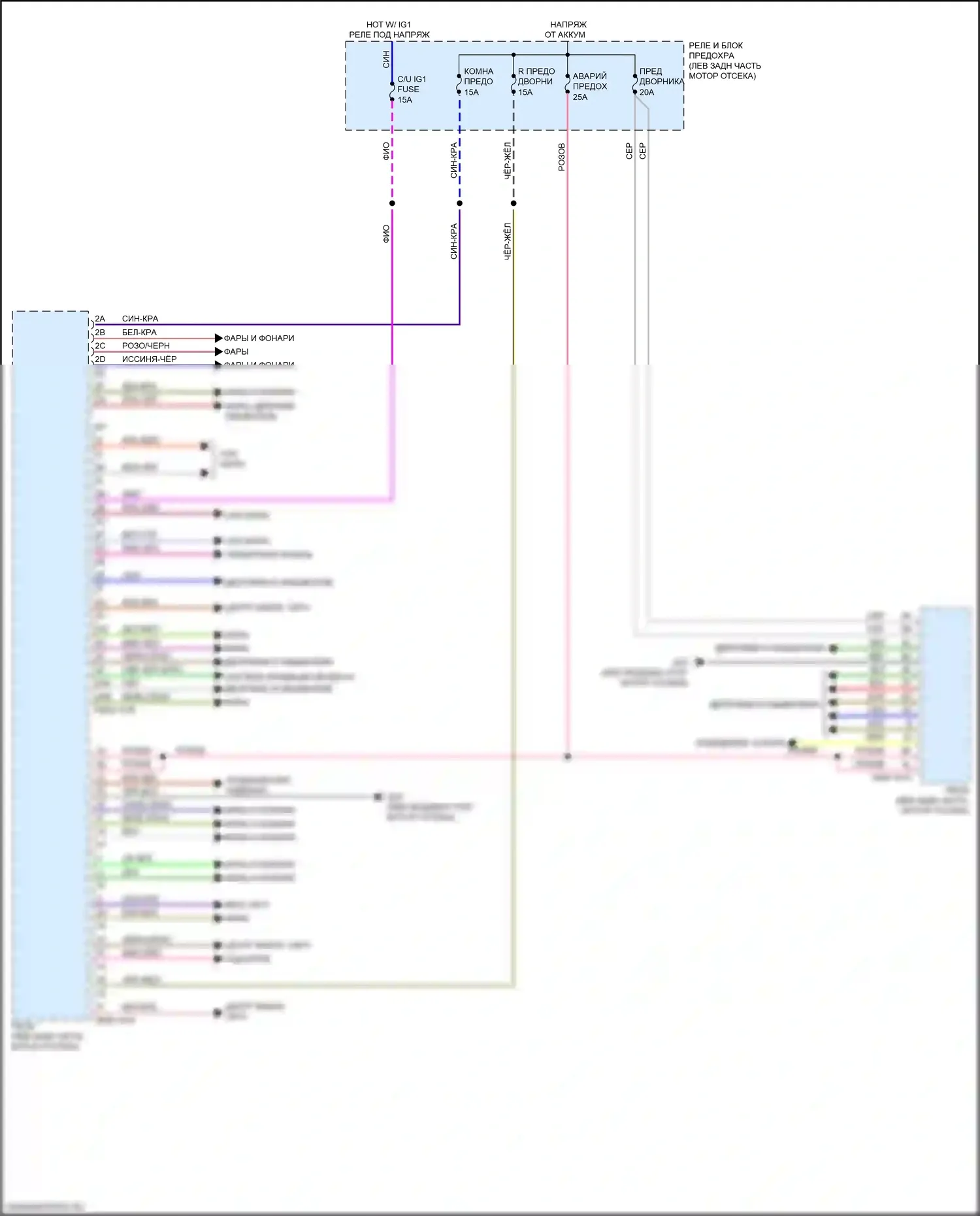 CX-5 Mazda I рестайлинг (2015-2017): Электросхема блока управления передним кузовом 