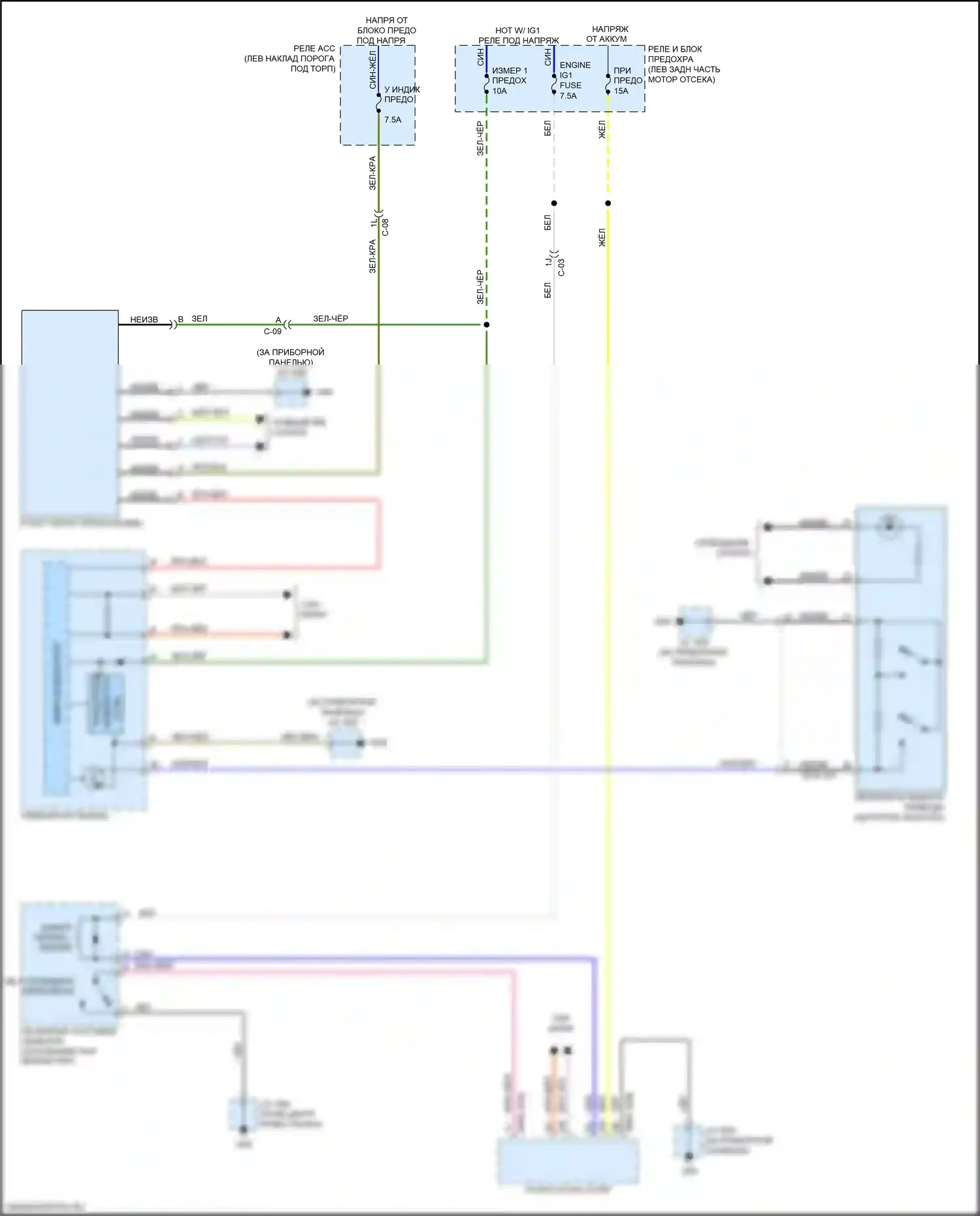 CX-5 Mazda I рестайлинг (2015-2017): Электросхема блокировки селектора 