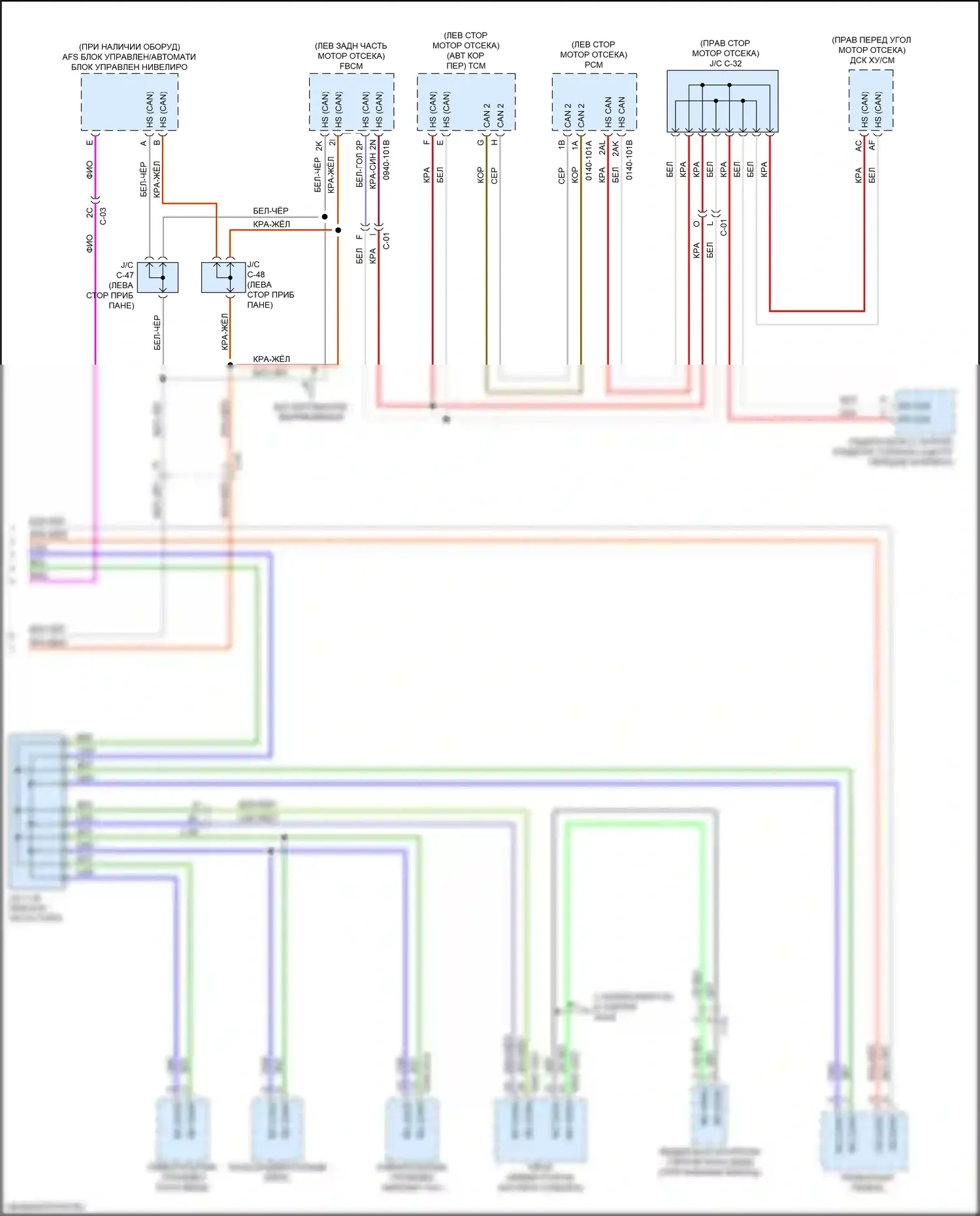 CX-5 Mazda I рестайлинг (2015-2017): Can шина электросхема (4 из 4) 