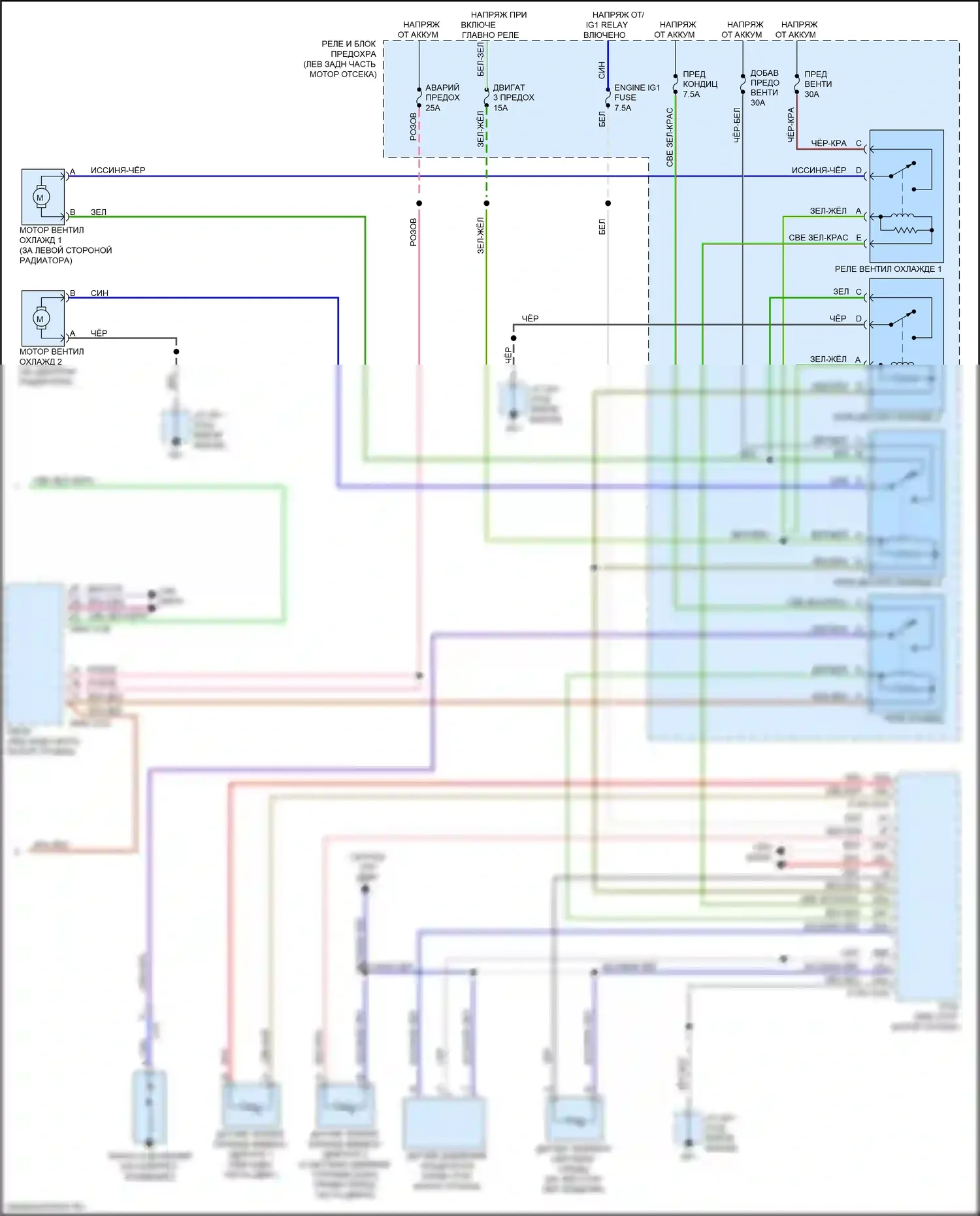 CX-5 Mazda I рестайлинг (2015-2017): Электросхема климат контроля (2 из 2) 