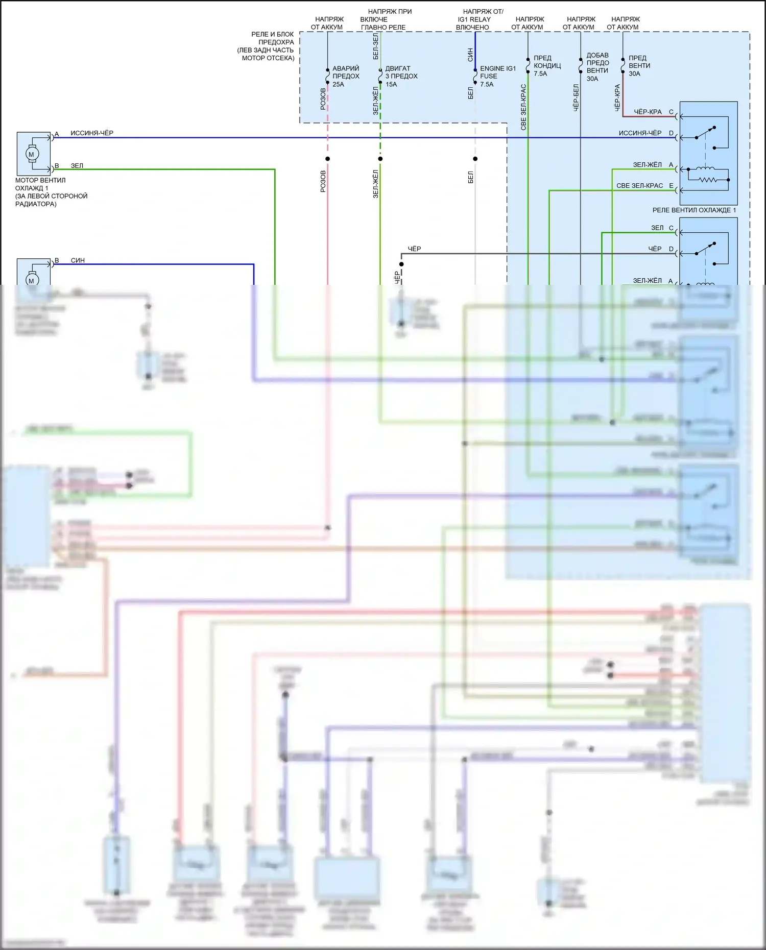 CX-5 Mazda I рестайлинг (2015-2017): Электросхема ручного кондиционера (2 из 2) 