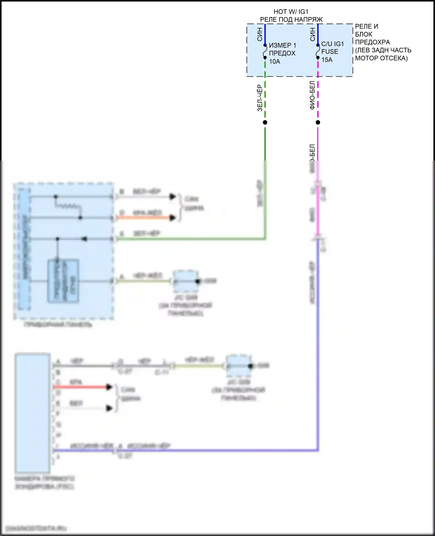 CX-5 Mazda I рестайлинг (2015-2017): Электросхема сигнализации о выезде с полосы движения 