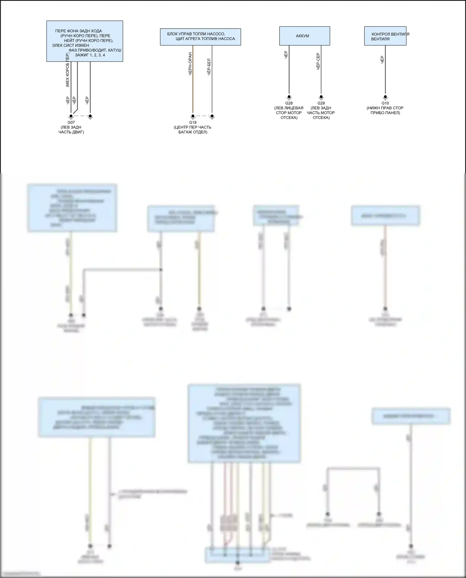 CX-5 Mazda I рестайлинг (2015-2017): Электросхема разводки массы (2 из 2) 