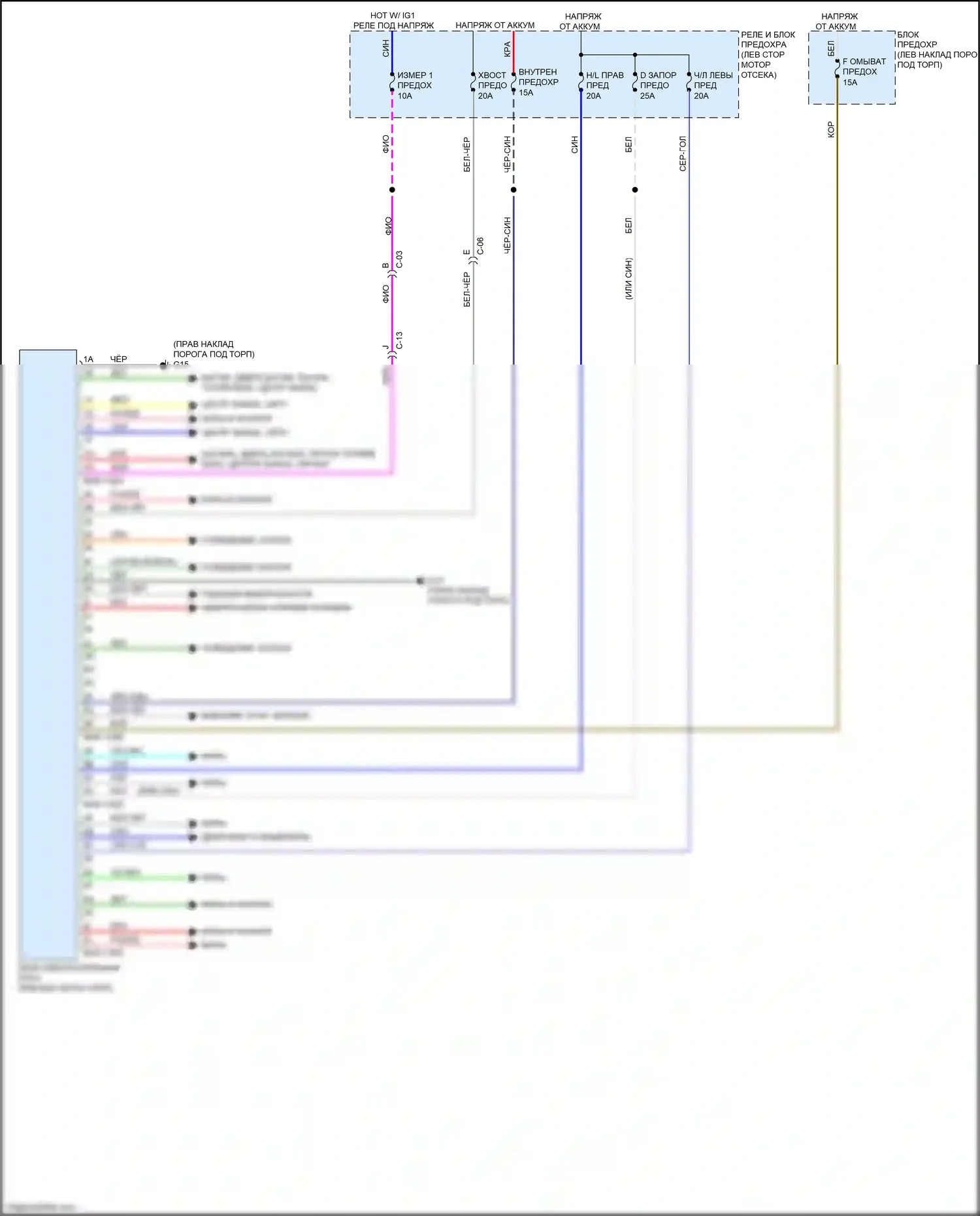 CX-5 Mazda II рестайлинг (2021-2024): Электросхема блока питания 