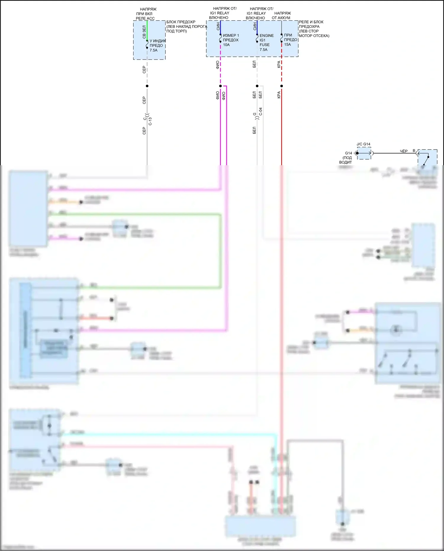 CX-5 Mazda II рестайлинг (2021-2024): Электросхема блокировки селектора 