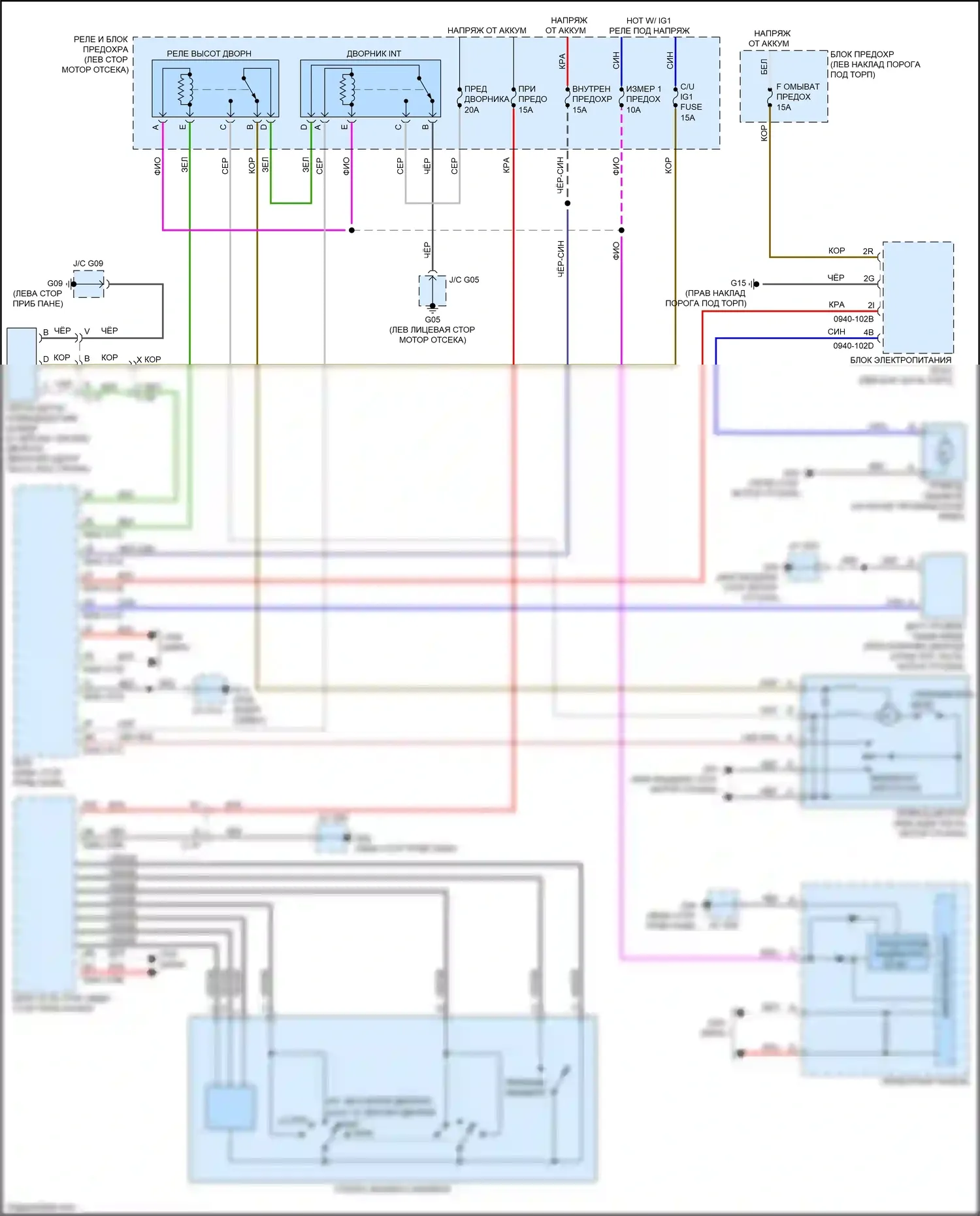 CX-5 Mazda II рестайлинг (2021-2024): Дворники и омыватели электросхема 