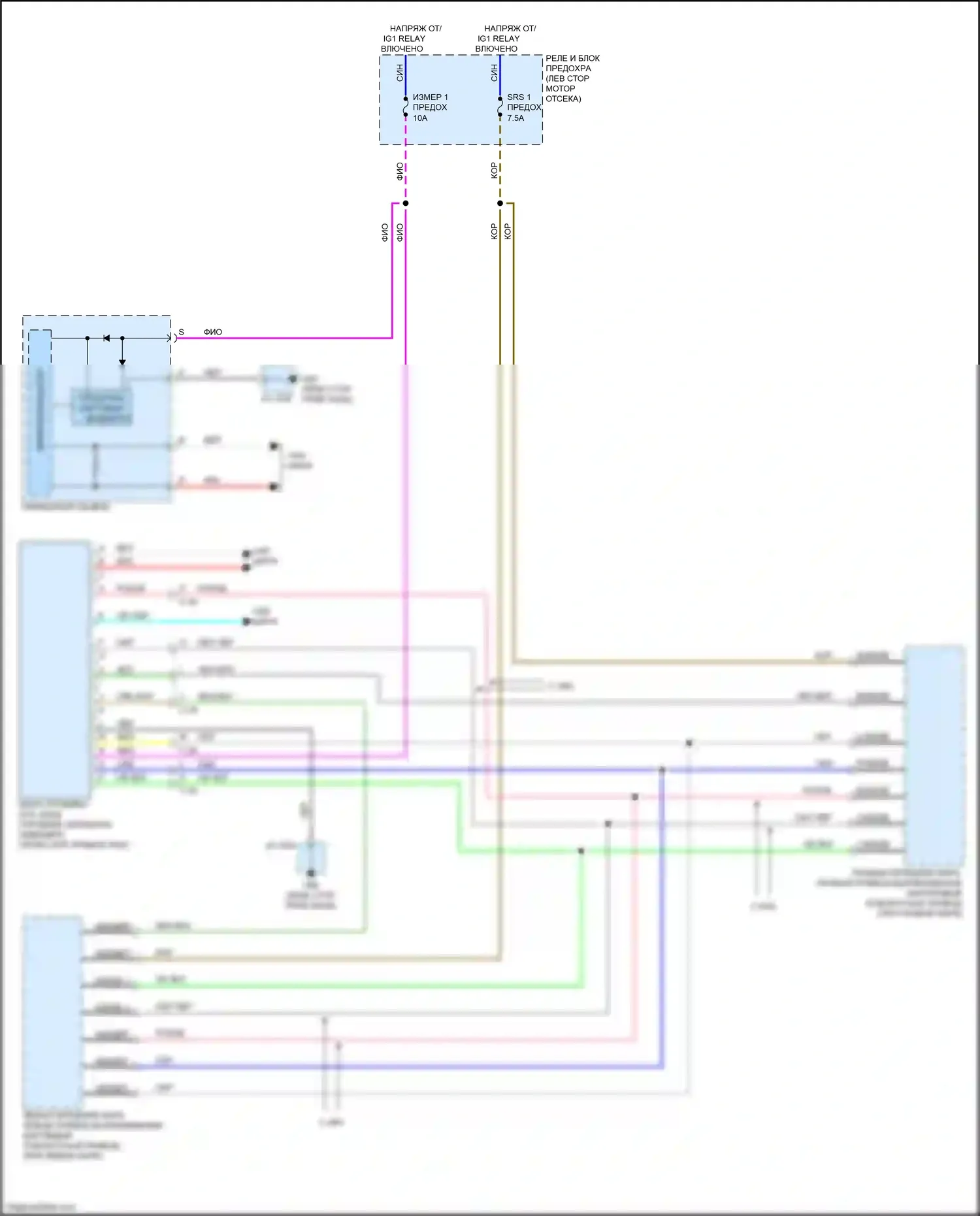 CX-5 Mazda II рестайлинг (2021-2024): Электросхема корректора фар 