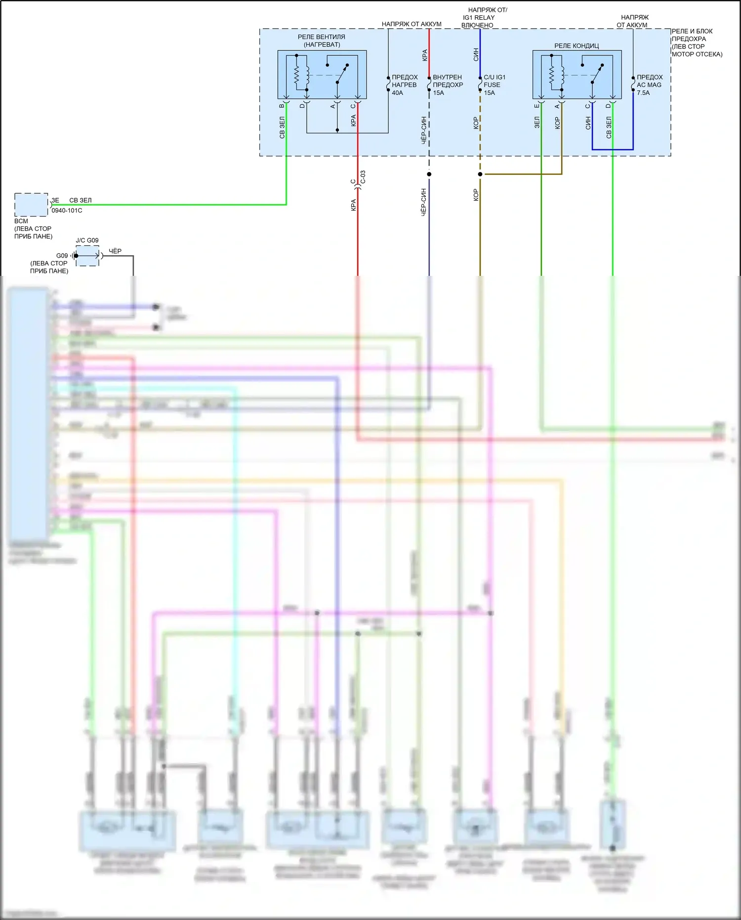 CX-5 Mazda II рестайлинг (2021-2024): Электросхема климат контроля (1 из 2) 