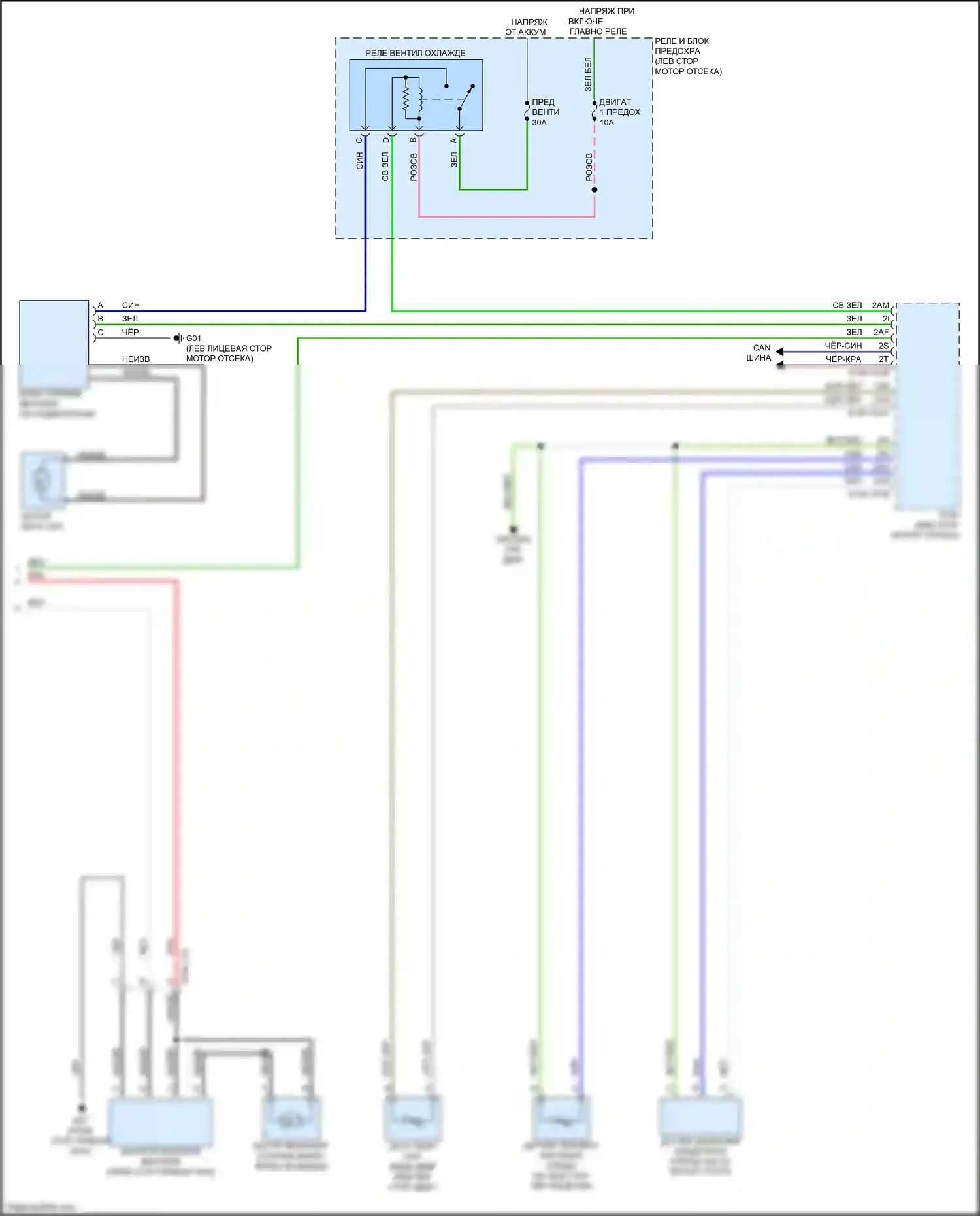 CX-5 Mazda II рестайлинг (2021-2024): Электросхема ручного кондиционера (2 из 2) 
