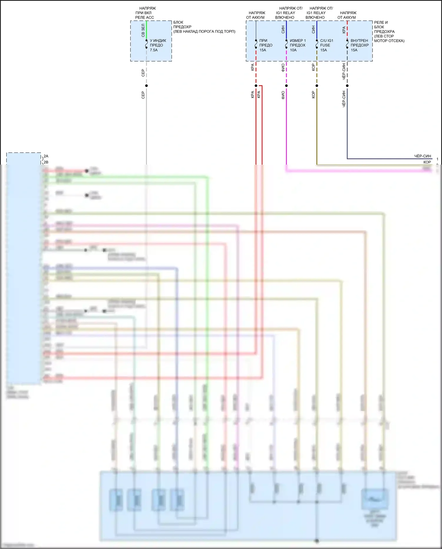 CX-5 Mazda II рестайлинг (2021-2024): Электросхема коробки передач (1 из 2) 