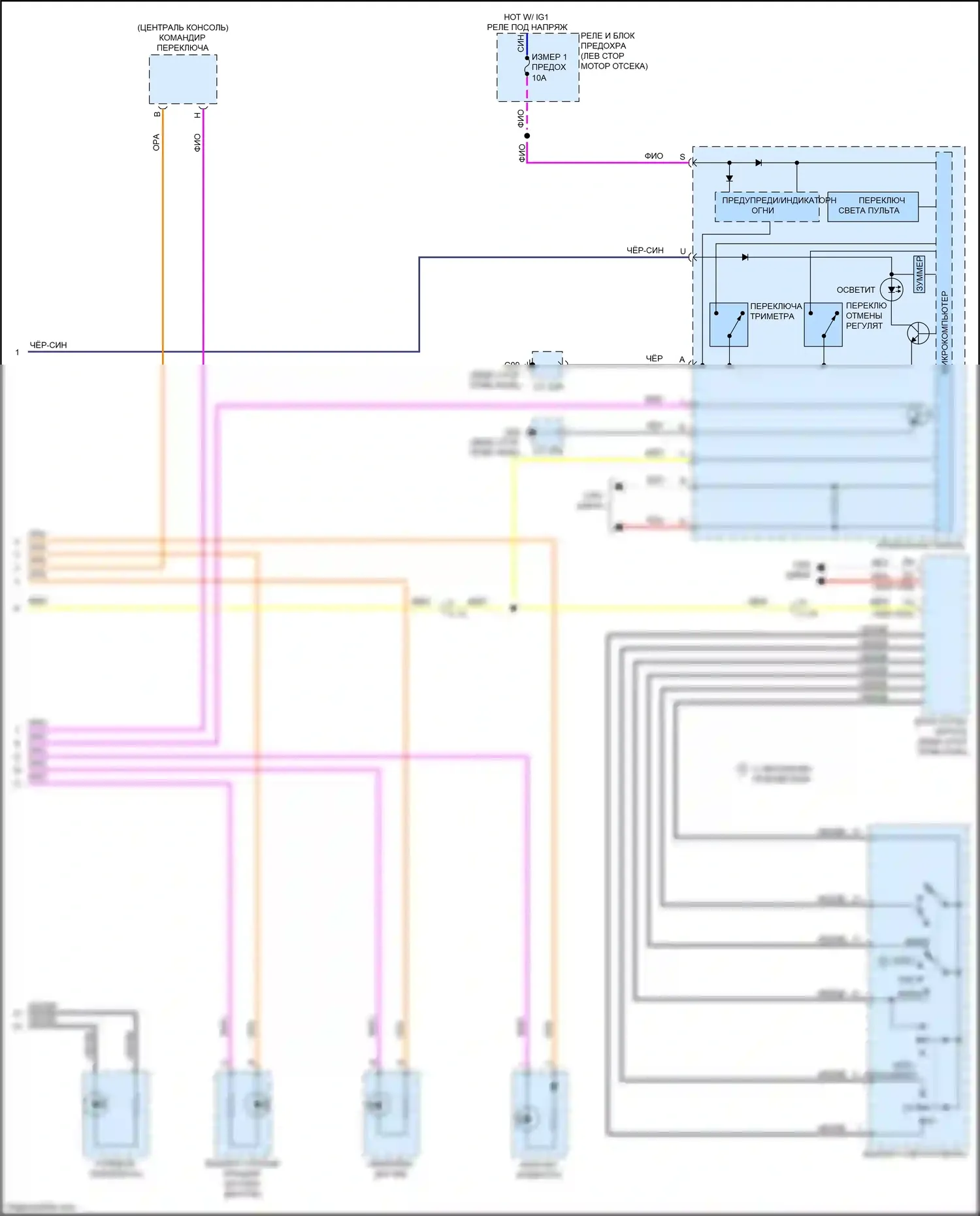 CX-5 Mazda II рестайлинг (2021-2024): Электросхема освещения салона (2 из 2) 