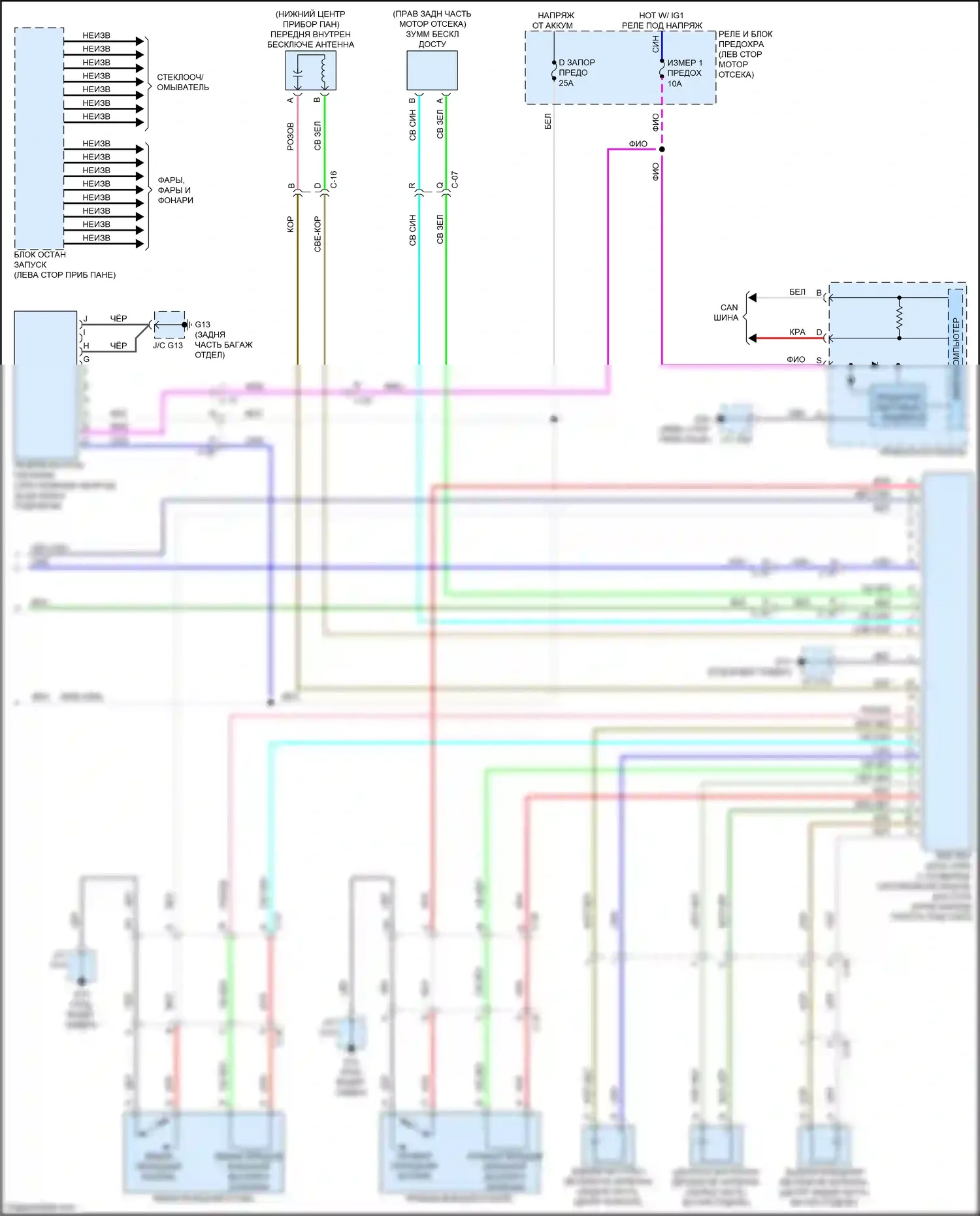 CX-5 Mazda II рестайлинг (2021-2024): Сигнализации электросхема (4 из 4) 