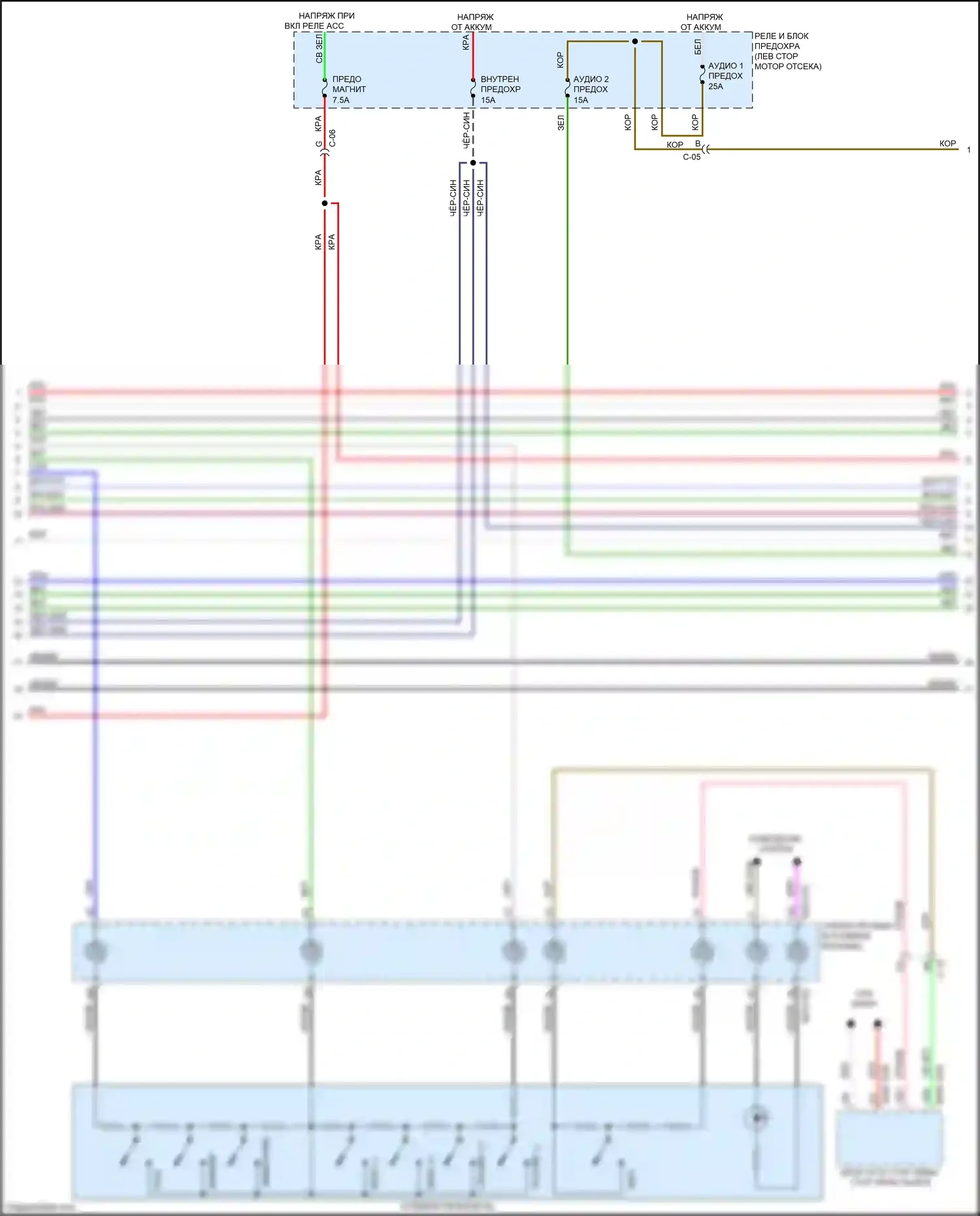 CX-5 Mazda II рестайлинг (2021-2024): Электросхема навигации, с bose, без sirius xm спутниковая магнитола (2 из 4) 