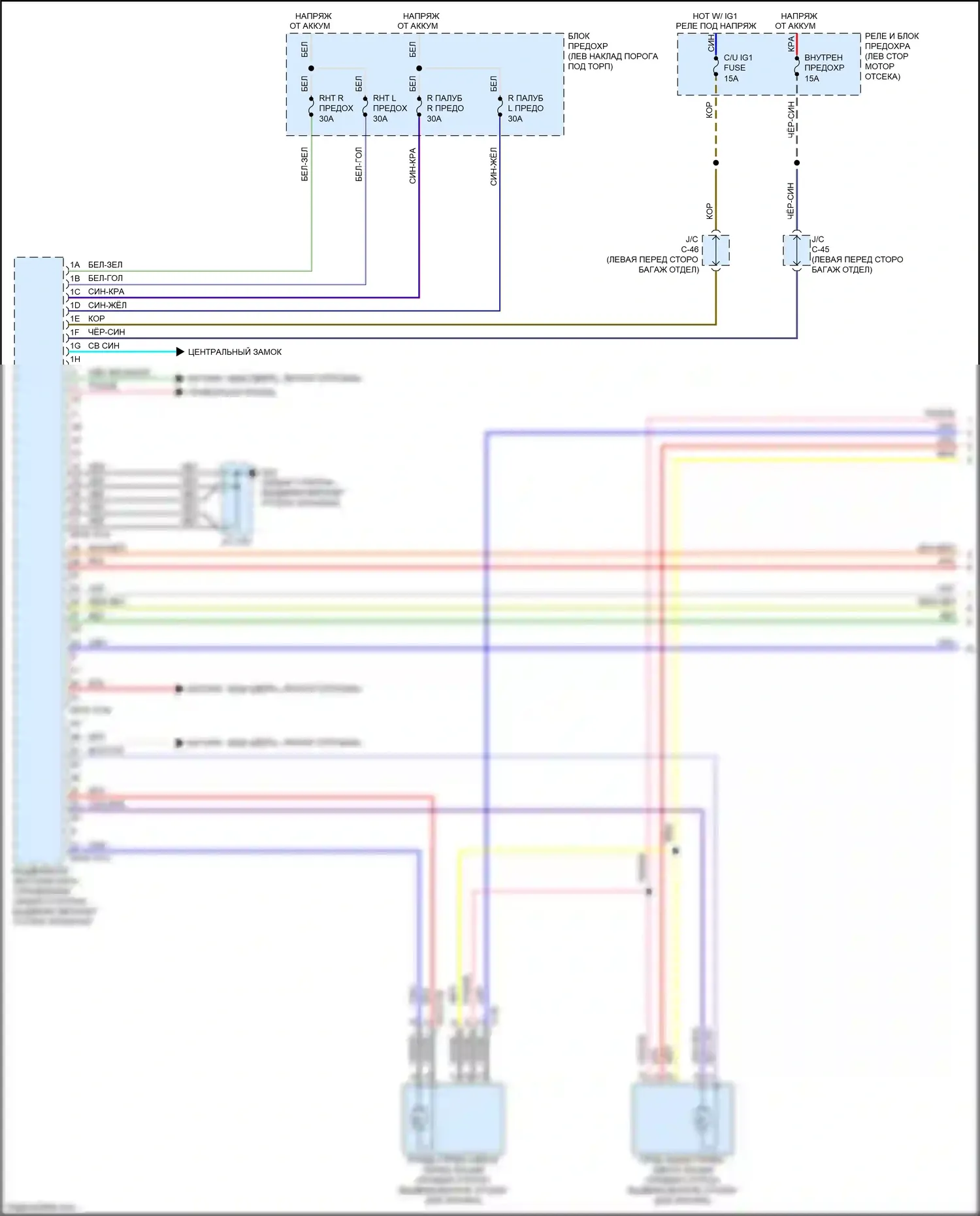 CX-5 Mazda II рестайлинг (2021-2024): Электросхема складной крыши/люка (1 из 2) 