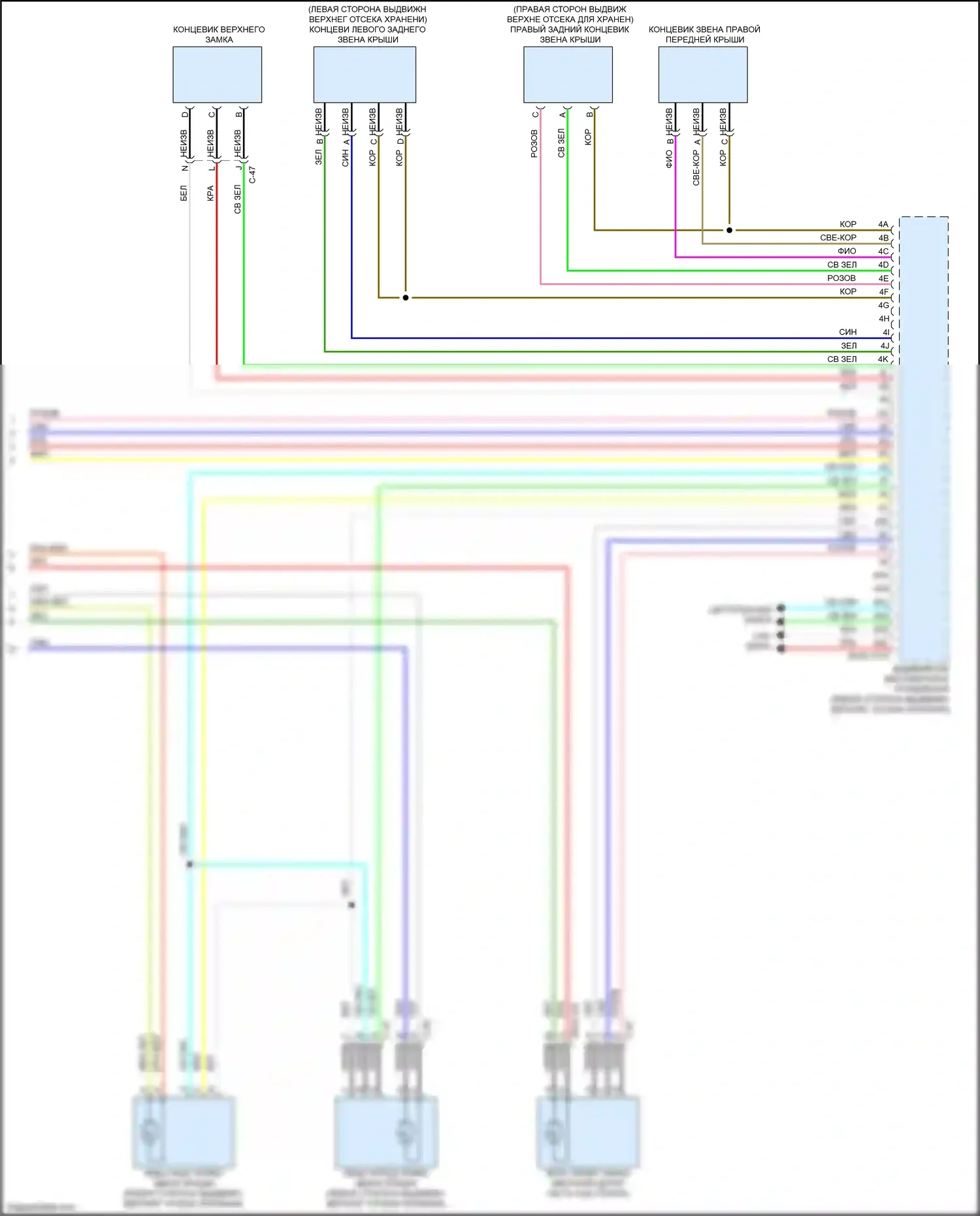 CX-5 Mazda II рестайлинг (2021-2024): Электросхема складной крыши/люка (2 из 2) 